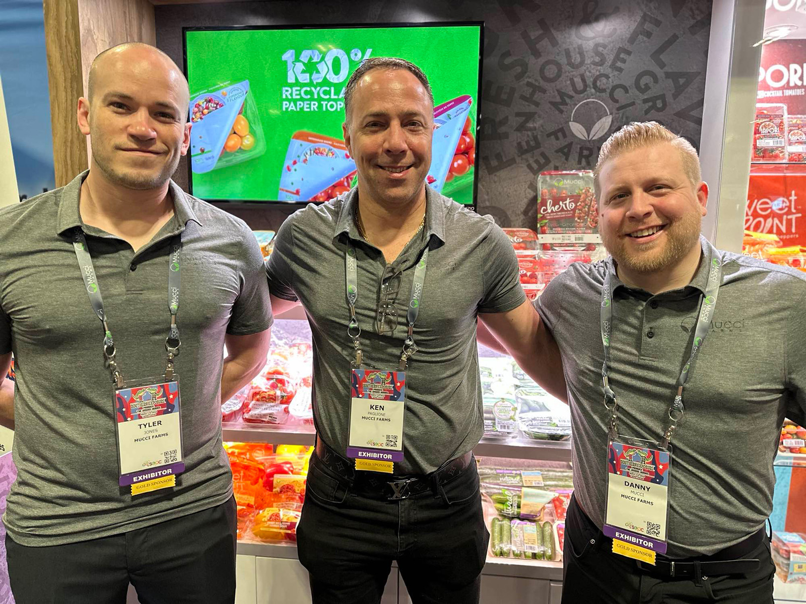 Tyler Jones, Ken Paglione and Nik Dobrich of Mucci Farms.