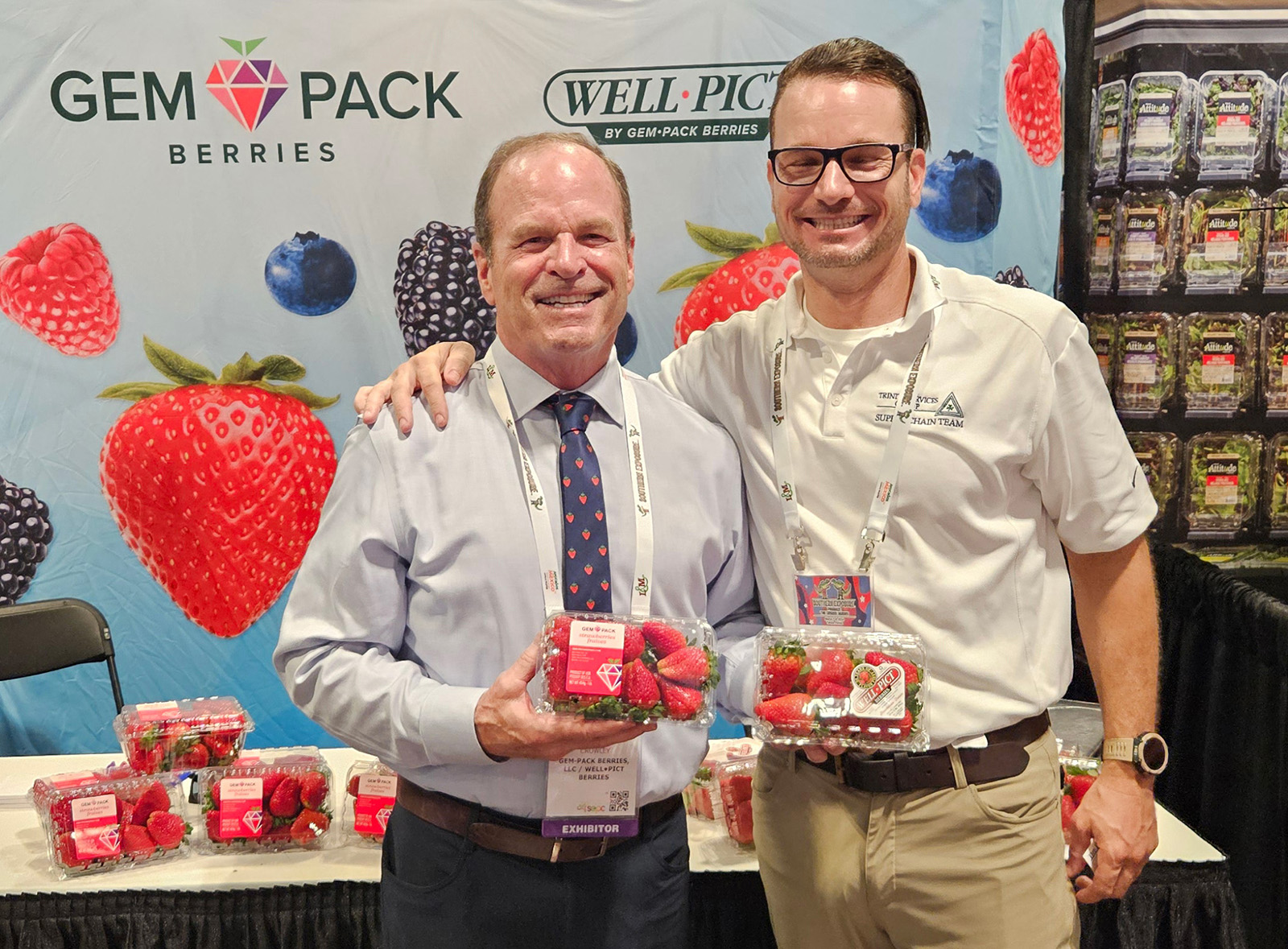 Dan Crowley of Gem-Pack Berries/Well-Pict Berries and Adam Crowley of Trinity Services Group.