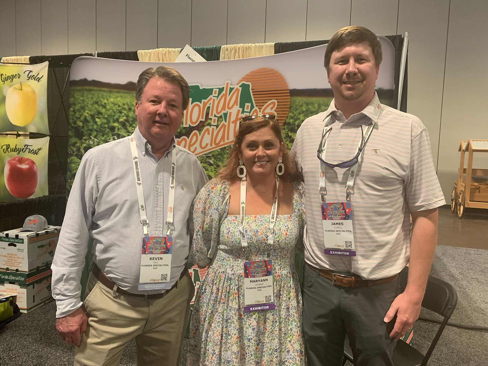 Kevin Hall, Maryann George and James Towell of Florida Specialties.