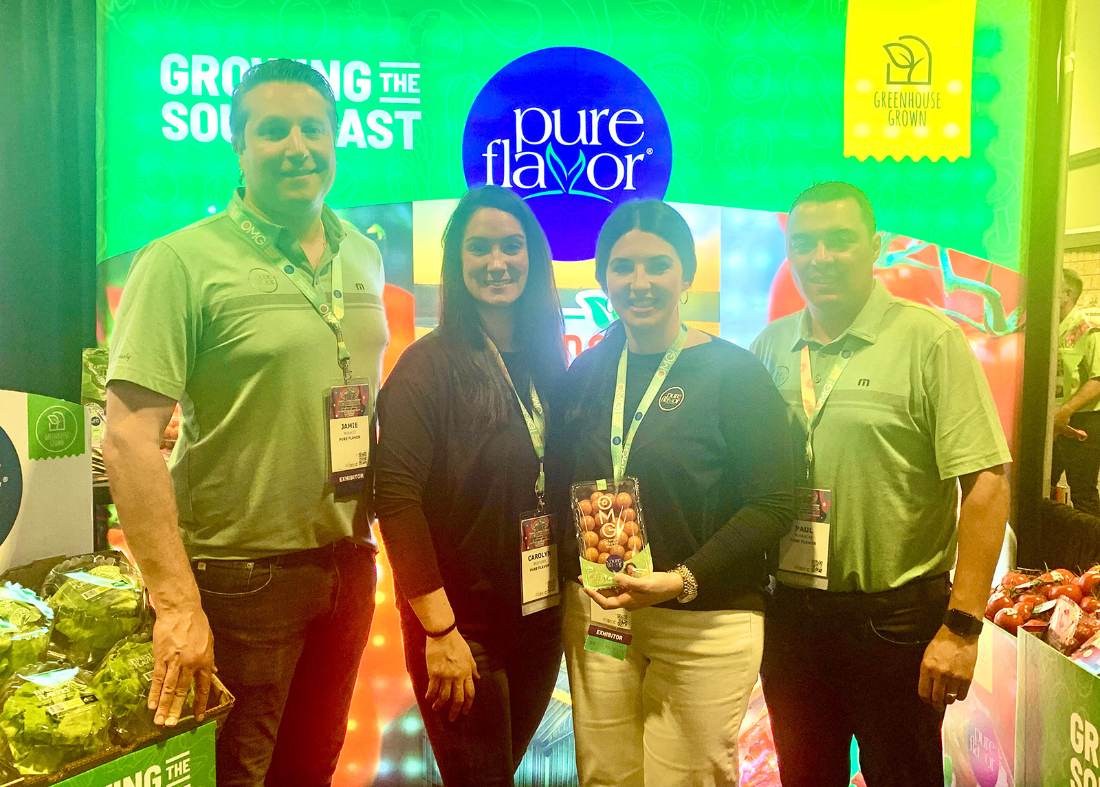 Paul Murracas, Carolyn Bristowe, Tiffany Sabelli and Jamie Moracci of Pure Flavor.