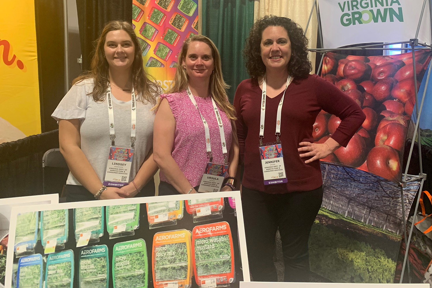 Lindsey Anderson, Ursula Deitch and Jennifer Atkins of the Virginia Department of Agriculture.