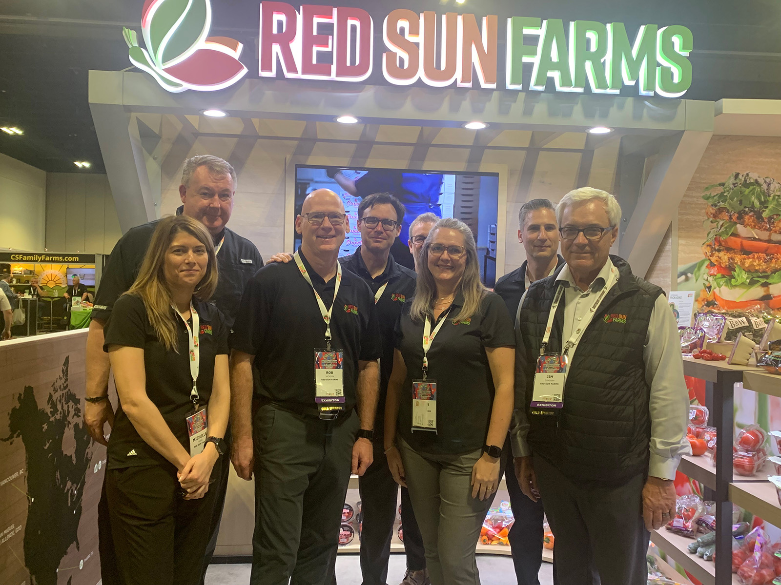 Michelle Ward, Rob Jackson, Leona Neill, Jim Dimenna, Harold Paivarinta, Kyle Moynahan, Mike Reed and Mark Wehby of Red Sun Farms.