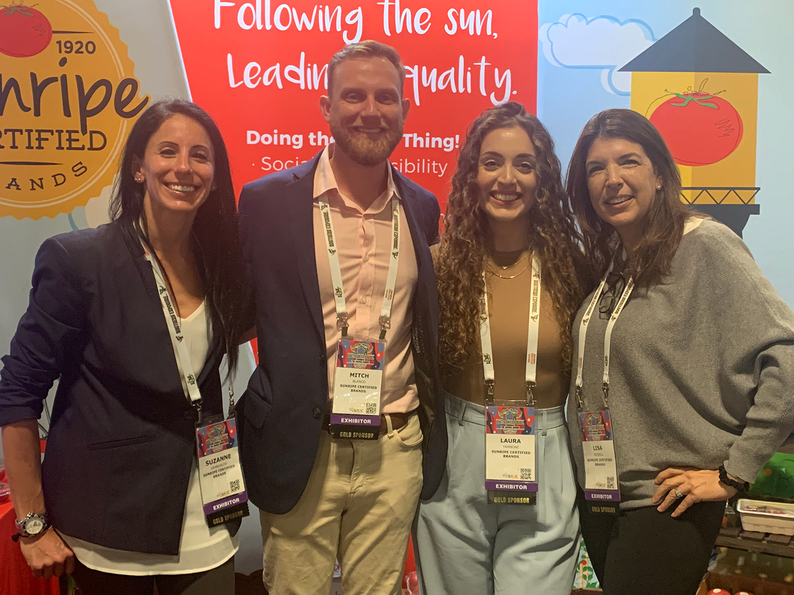 Suzanne Dannunzio, Mitch Blanco, Laura Tambone and Lisa Russell of Sunripe Certified Brands.