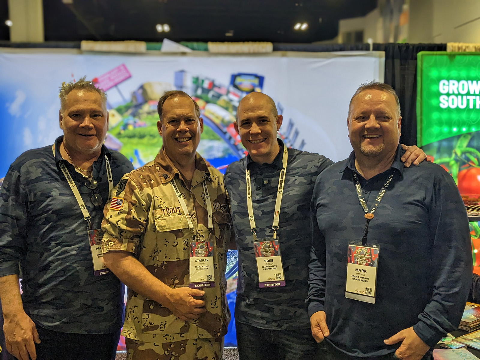 Patrick Mills, Stanley Trout, Ross Johnson and Mark Daniels of the Idaho Potato Commission.