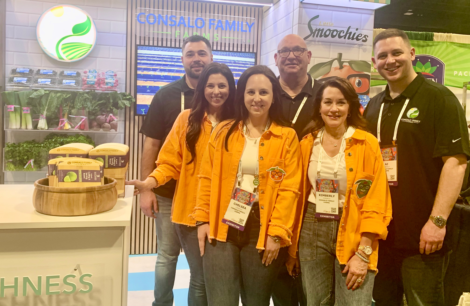 Charles Cade with Sarah, Chelsea, Skip, Kimberly and AJ Consalo of Consalo Family Farms.