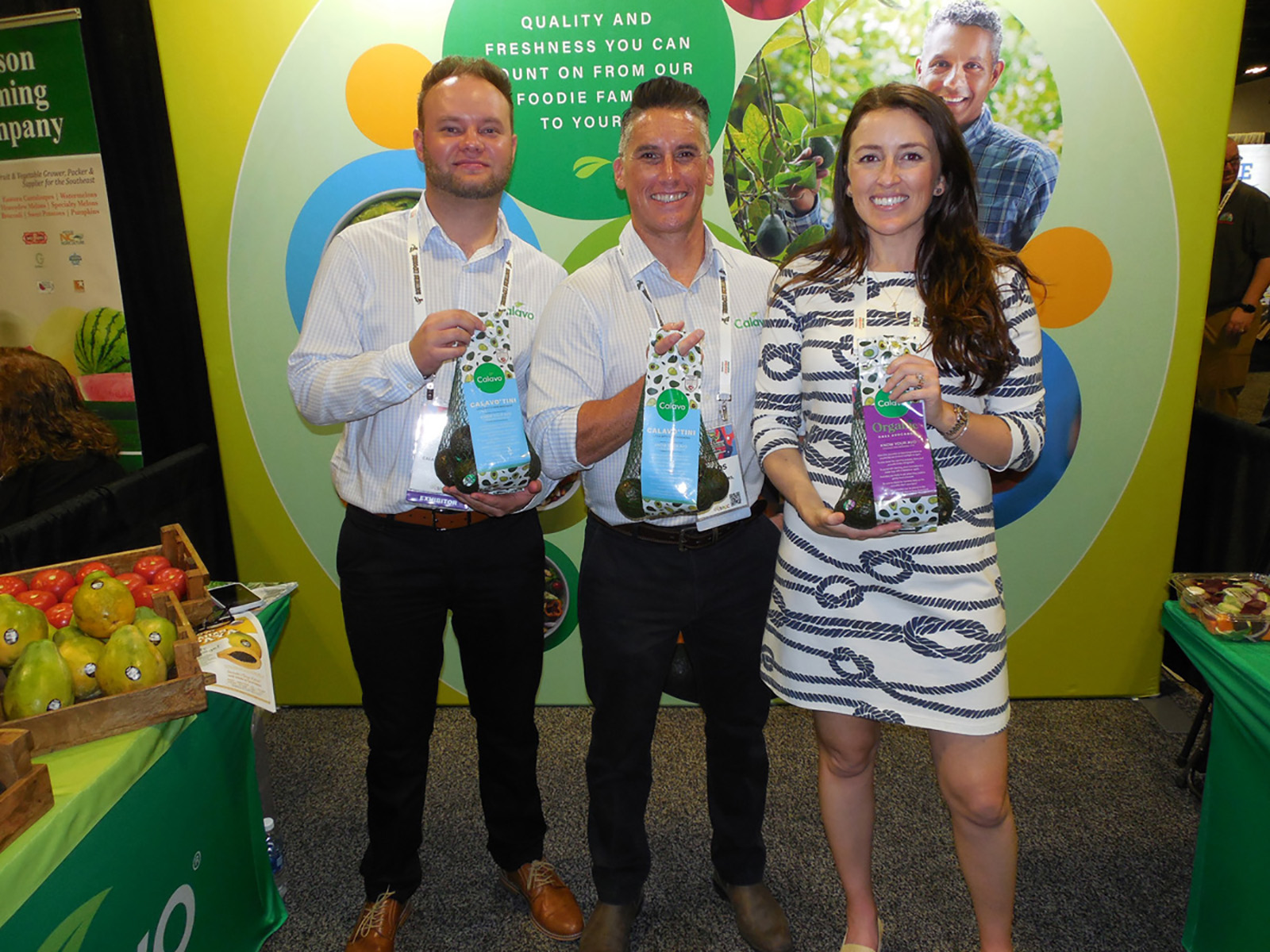 Eric Eason, Carlos Duarte and Leighanne Neary of Calavo Growers Inc.