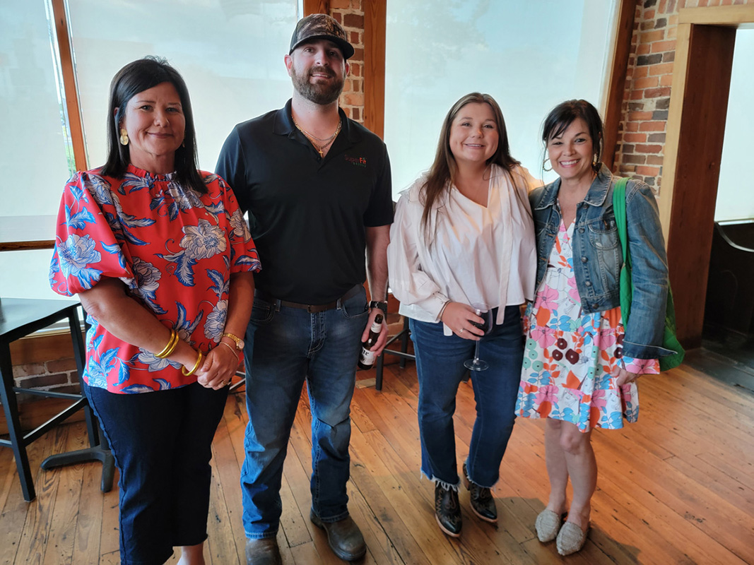 At Elements for the final dinner were Elizabeth Herndon, Drew Jones and Sky Jones of Herndon Farms with Victoria Shuman of PAYH.