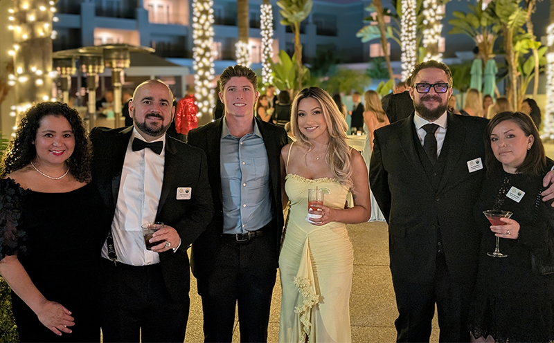 Rosie and Jesse Sepulveda of Vision Produce with Noah Lines, Giselle Leon and Mark and Marci Garofalo of Westlake Produce.