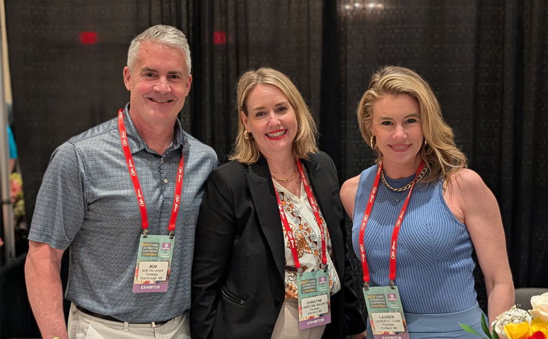 Bob Callahan, Christine Salmon and Lauren St. Clair of Floriexpo.