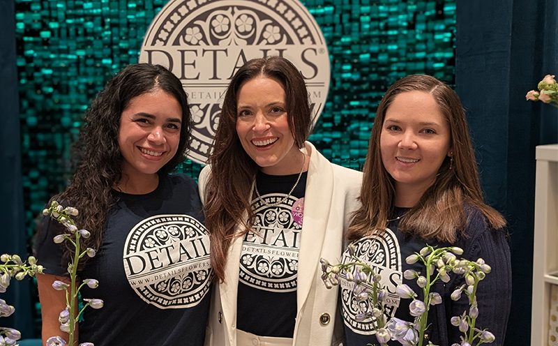 Christina Arias, Corrine Heck and Brandy Carter of Details Flowers Software.