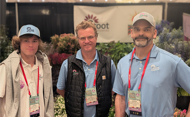 Joshua and Rodi Groot and Andrew Neuman of Groot in Flowers.