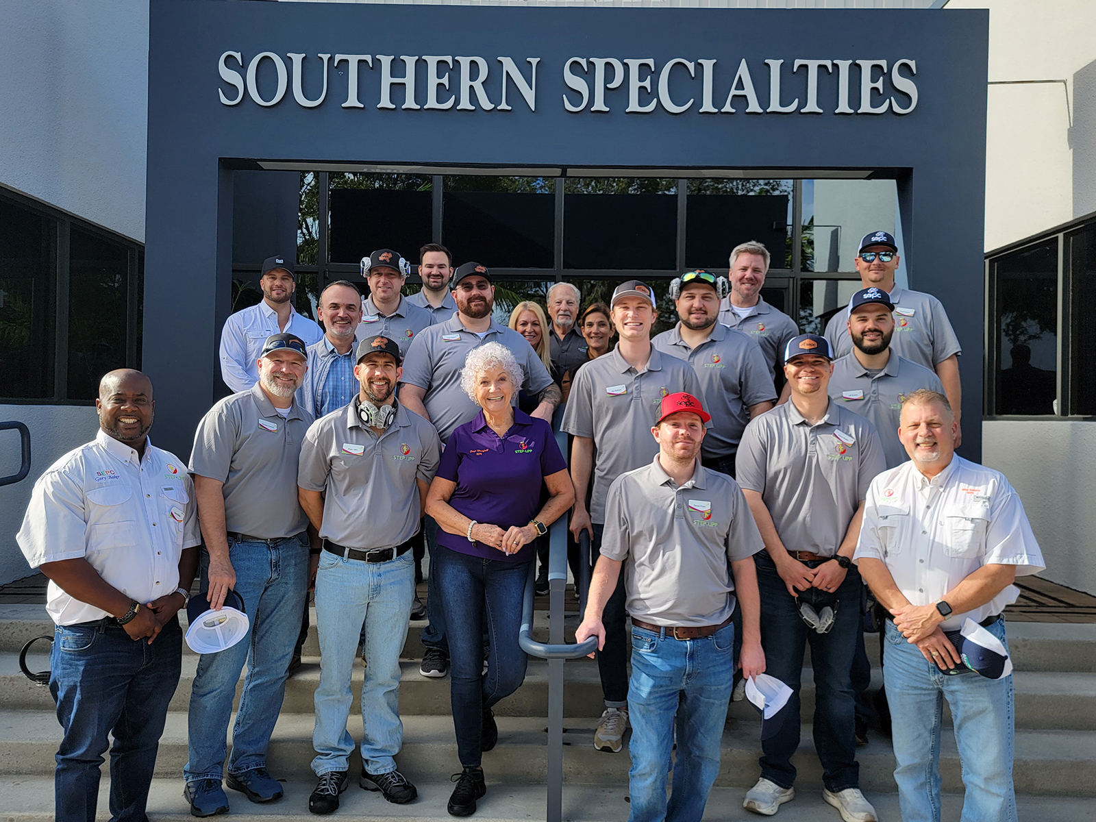 The group with hosts at Southern Specialties.