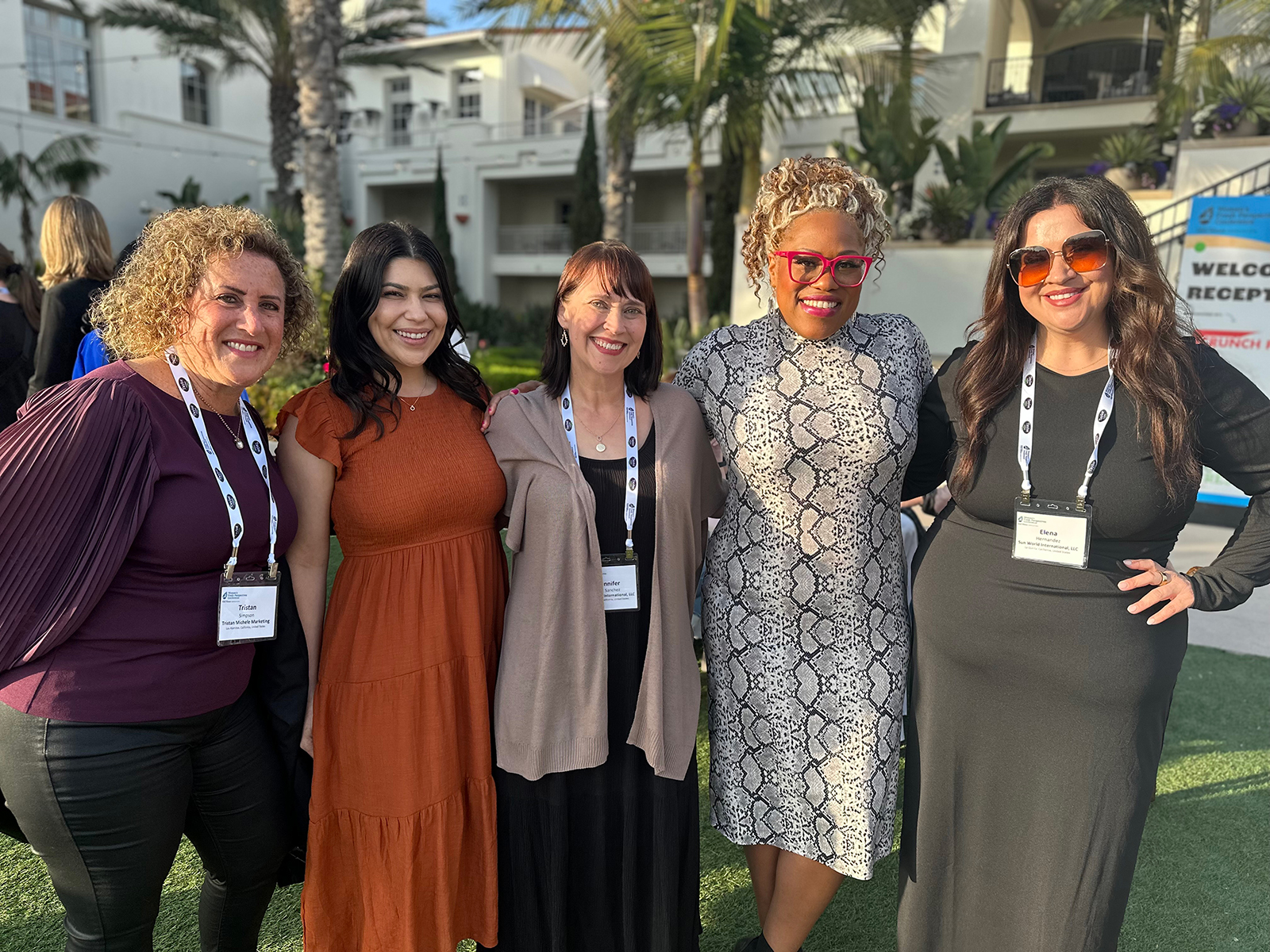 Tristan Simpson of Tristan Michele Marketing, Byanka Gonzalez and Jennifer Sanchez of Sun World International, Melissa Nixon of The Courage Co. and Elena Hernandez of Sun World International.  
