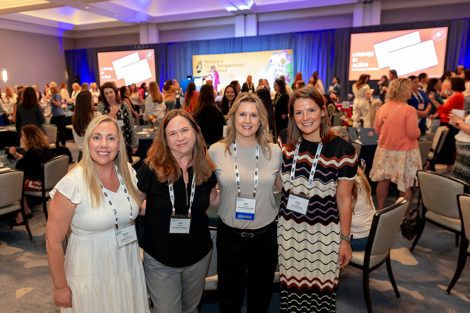 Sherri Atwell of Feeding America, Judy Mangini of Blue Book Services LLC, Satri Alpine of The Oppenheimer Group and Olivia Storvik of Generous Brands.