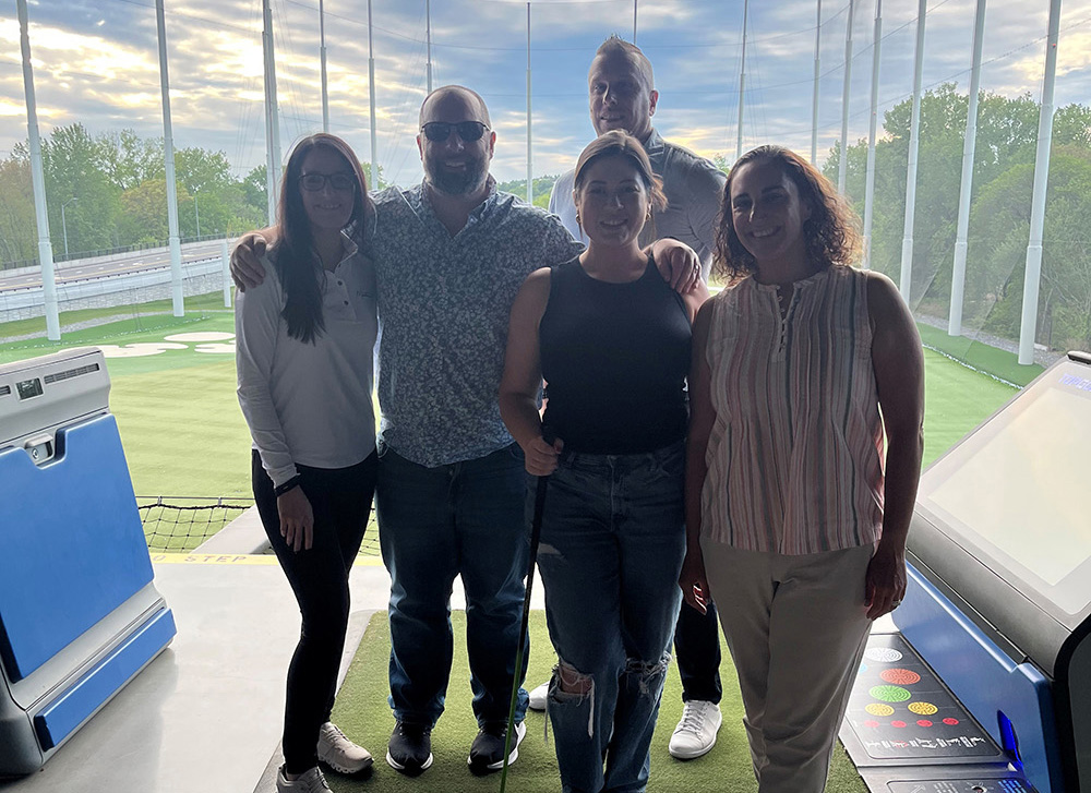 Agnes Boutros of Mastronardi Produce; Joe and Ashley Quattrucci of C&S Wholesale Grocers Inc.; Raquel Mello of Hapco Farms and (back) Matt Zapczynski of the Idaho Potato Commission.