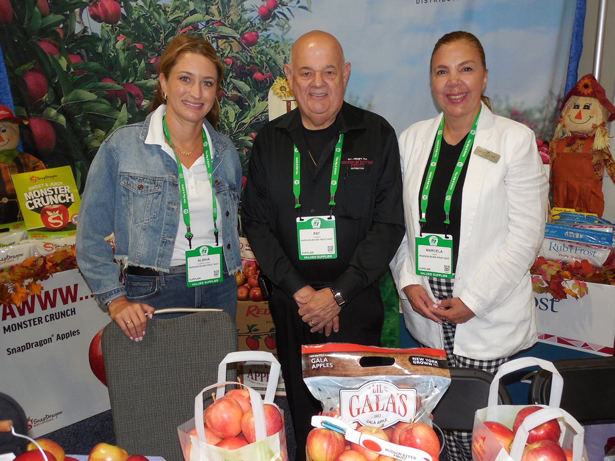 Alisha Albinder Camac, Pat Ferrara and Marcela Juarez of Hudson River Fruit Distributors.