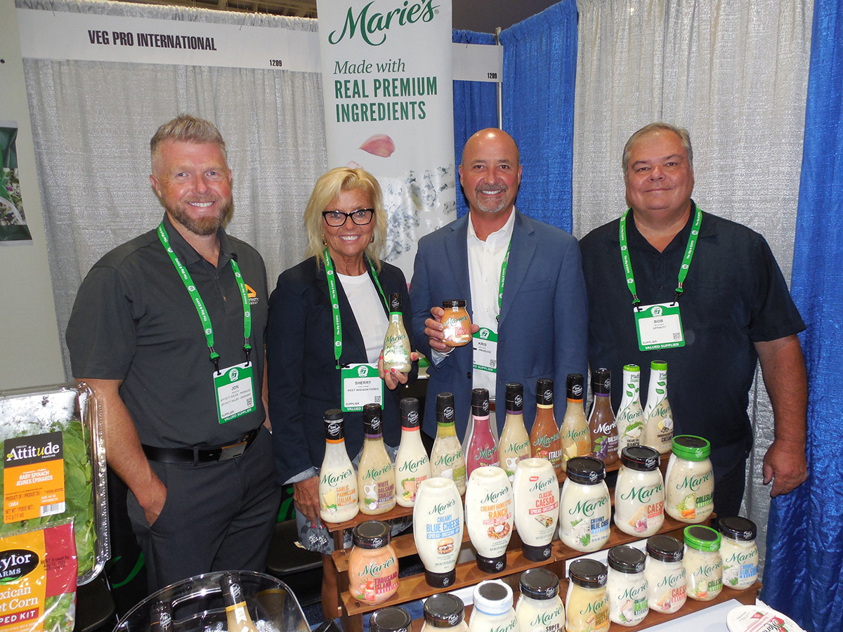 Jon Beaulieu of Affinity Sales; Sherry Ford-Lyman and Kris Ledford of West Madison Foods; and Bob McGowan of Affinity Sales.