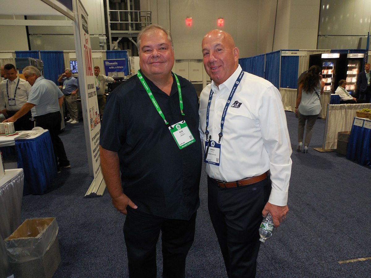 Bob McGowan of Affinity Sales with Greg Veneziano of Bozzuto’s Inc.