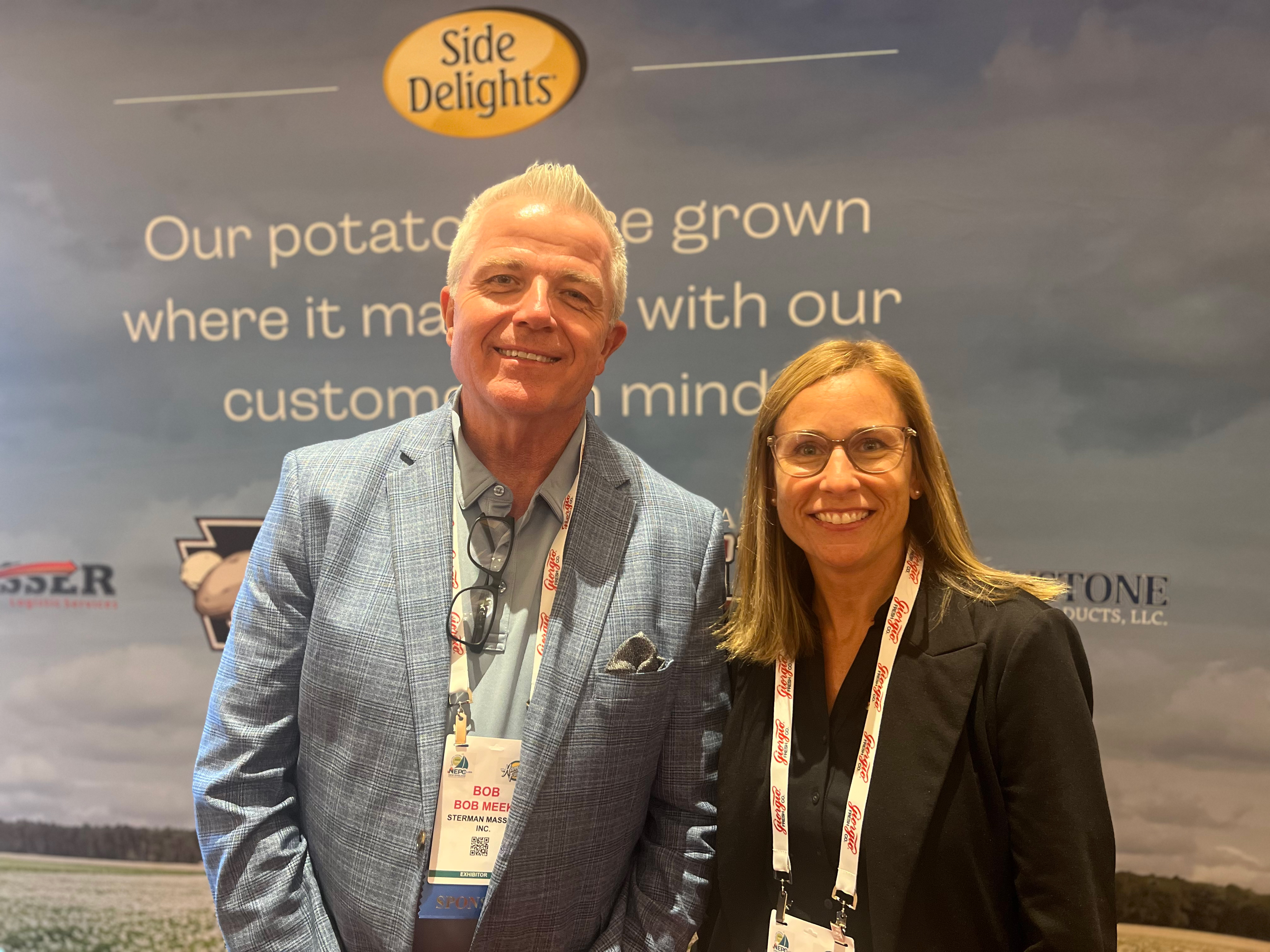 Bob Meek and Tiffany Readinger of Sterman Masser promoted the Side Delights line of products.