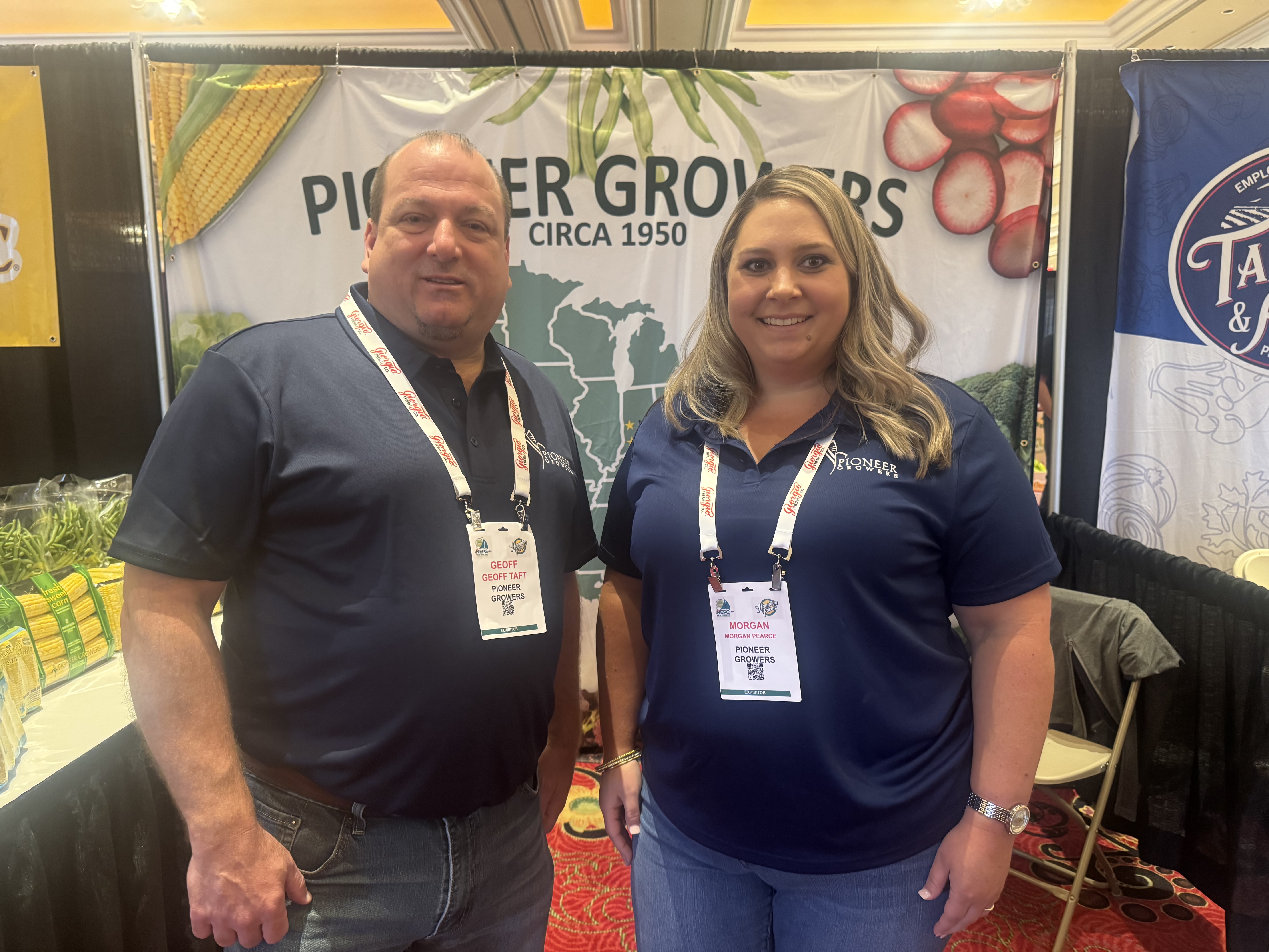 Geoff Taff and Morgan Pearce of Pioneer Growers.