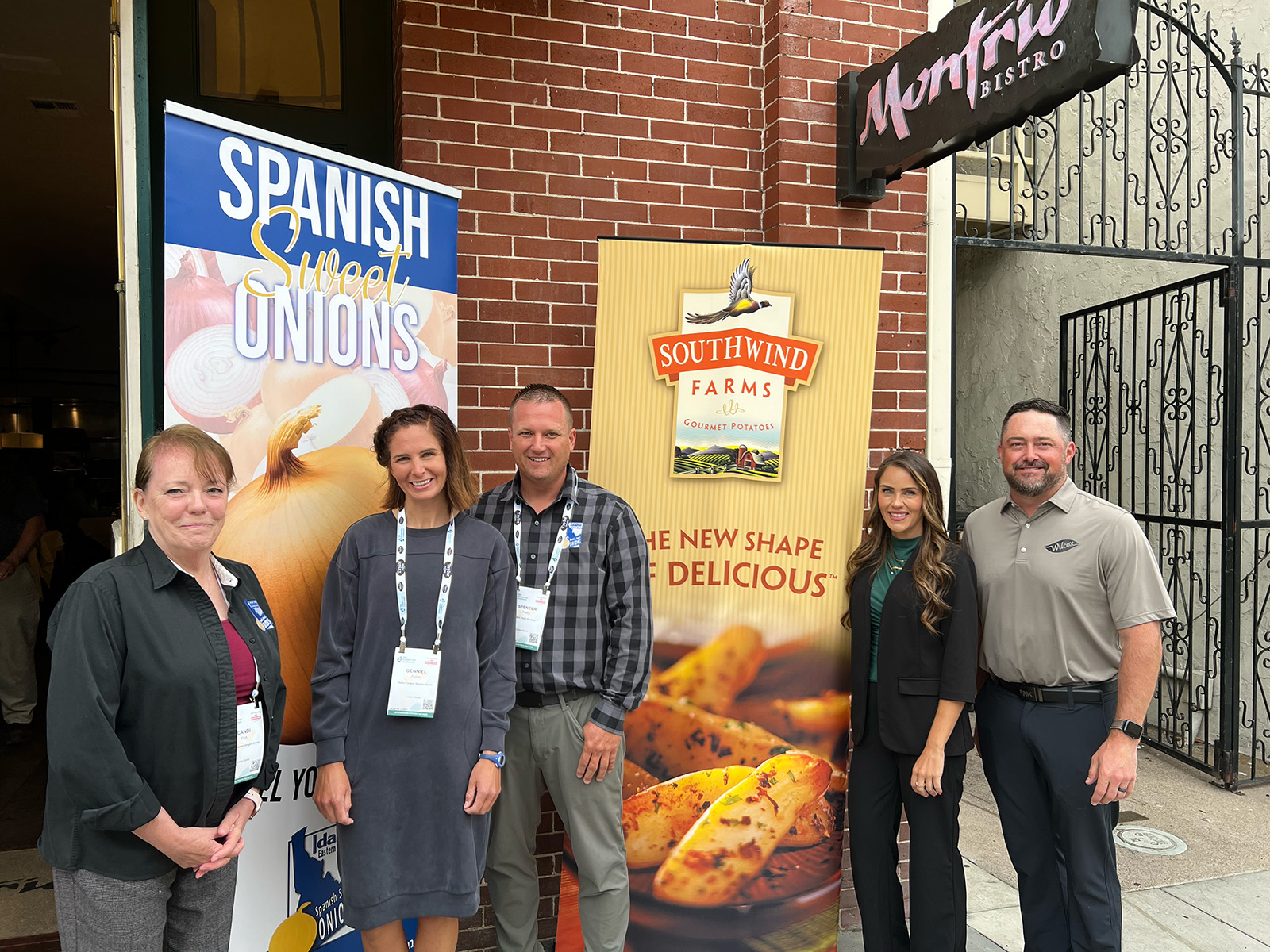 The Idaho-E. Oregon Onion Committee and Southwind Farms Gourmet Potatoes by Wilcox’s Annual Brunch was held at Montrio’s Friday morning ahead of the show. Shown are Candi Fitch and Genniel and Spencer Frahm representing the IEOOC, and Jenna Owens and Derek Peterson representing Wilcox Fresh.