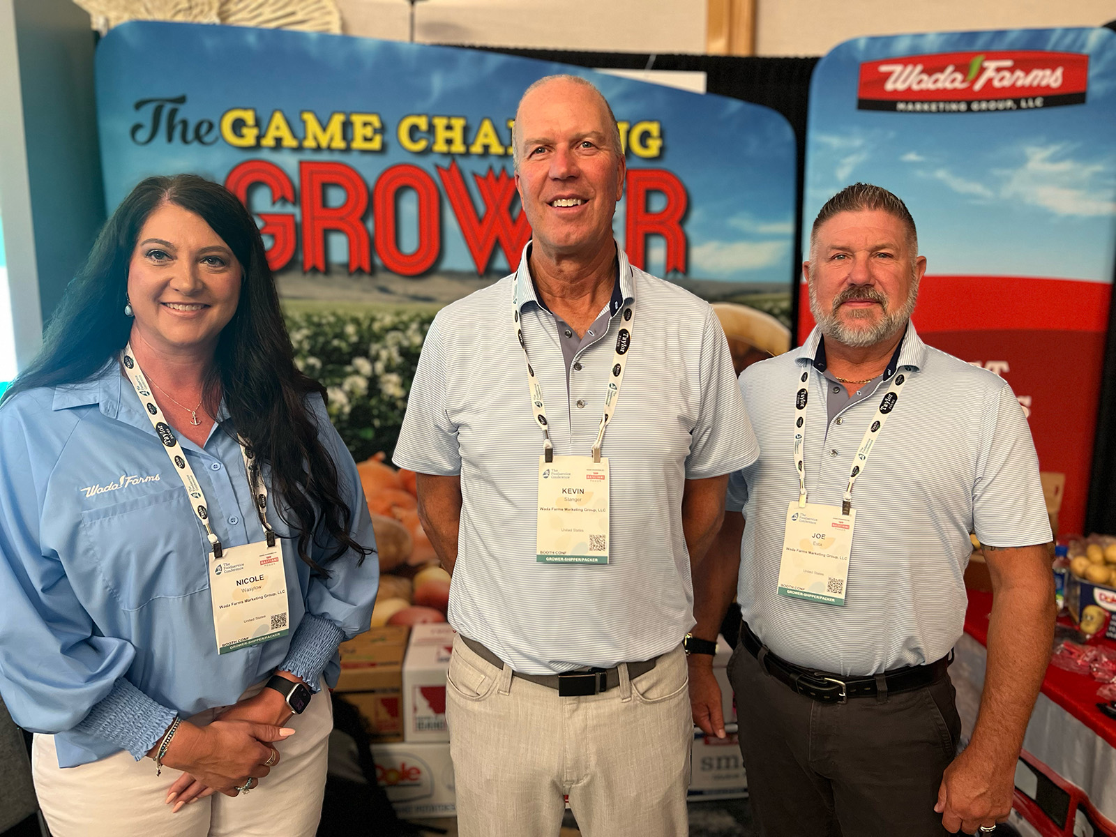 Nicole Wasylow, Kevin Stanger and Joe Esta of Wada Farms.