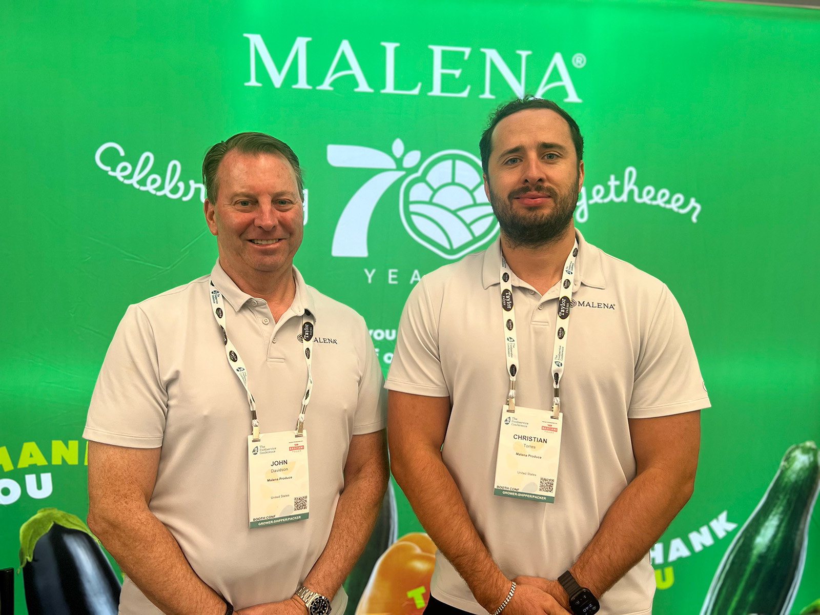 John Davidson and Christian Torres of Malena Produce.
