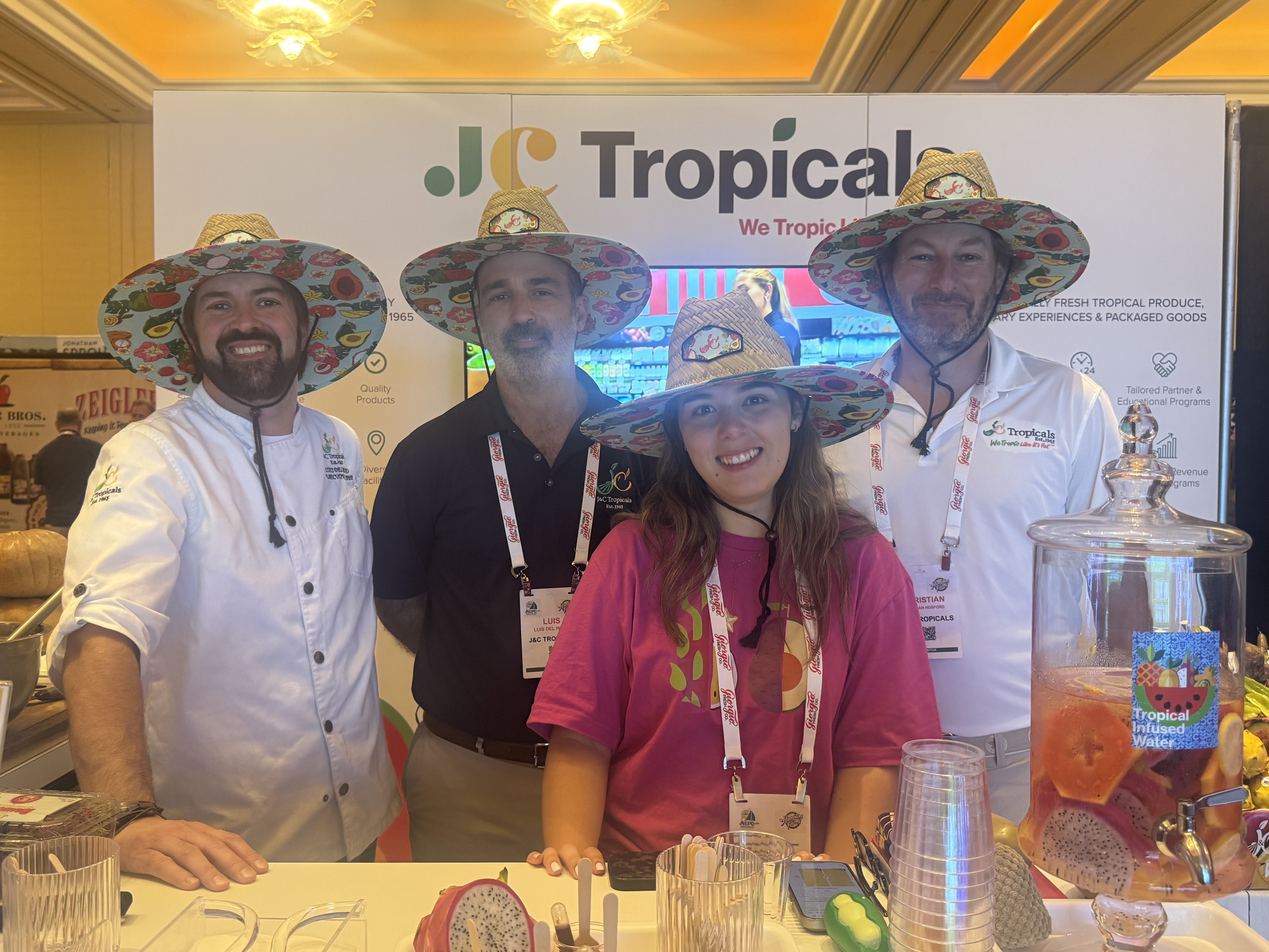 Luis Del Hoyo, Jessie Capote, Sophia Capote and Christian Hosford of JC Tropicals.