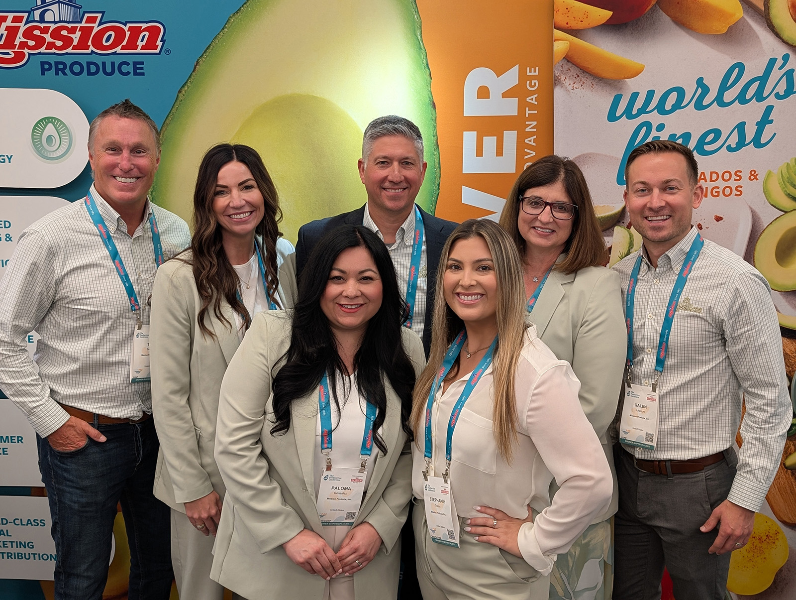 Tim Beerup, Brooke Becker, Paloma Gonzalez, John Pawlowski, Stephanie Torres, Diana McClean and Galen Johnson of Mission Produce.