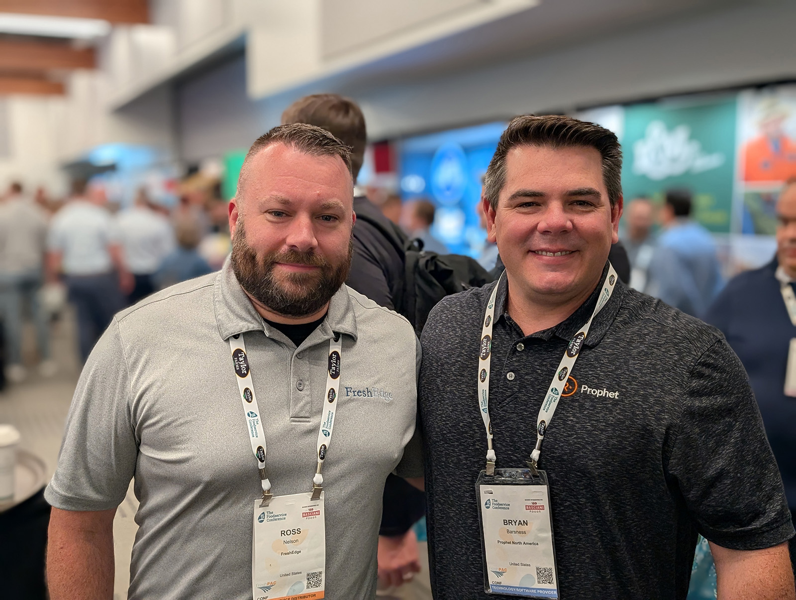 Ross Nelson of FreshEdge with Bryan Barsness of Prophet North America.