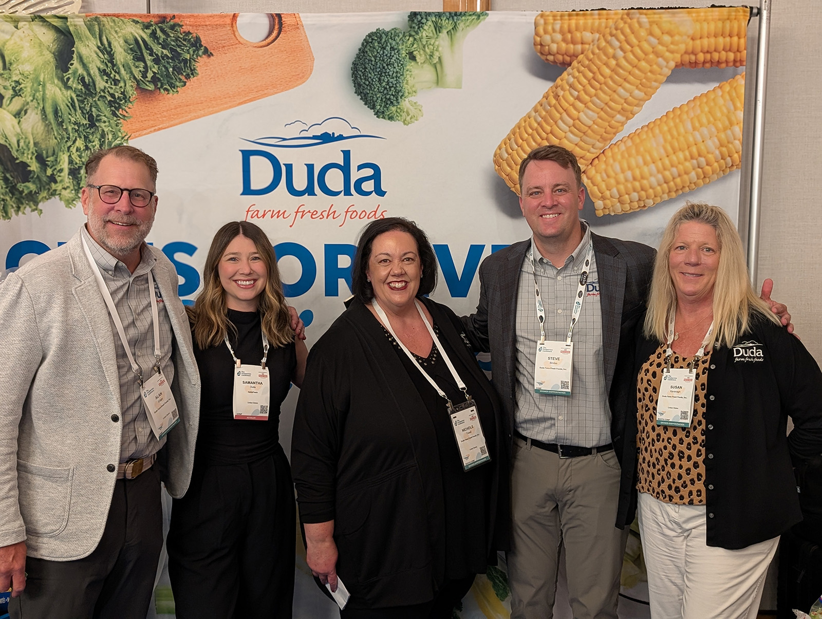 Alan Ediger of Duda with Samantha Duda of HelloFresh, Nichole Towell, Steve Bindas and Susan Kavanagh of Duda.