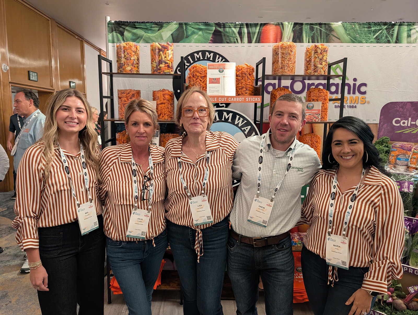 Mia Torigiani, Julia Delgado, Lisa McNeece, Drew Jacobson and Maria Avina of Grimmway Farms.