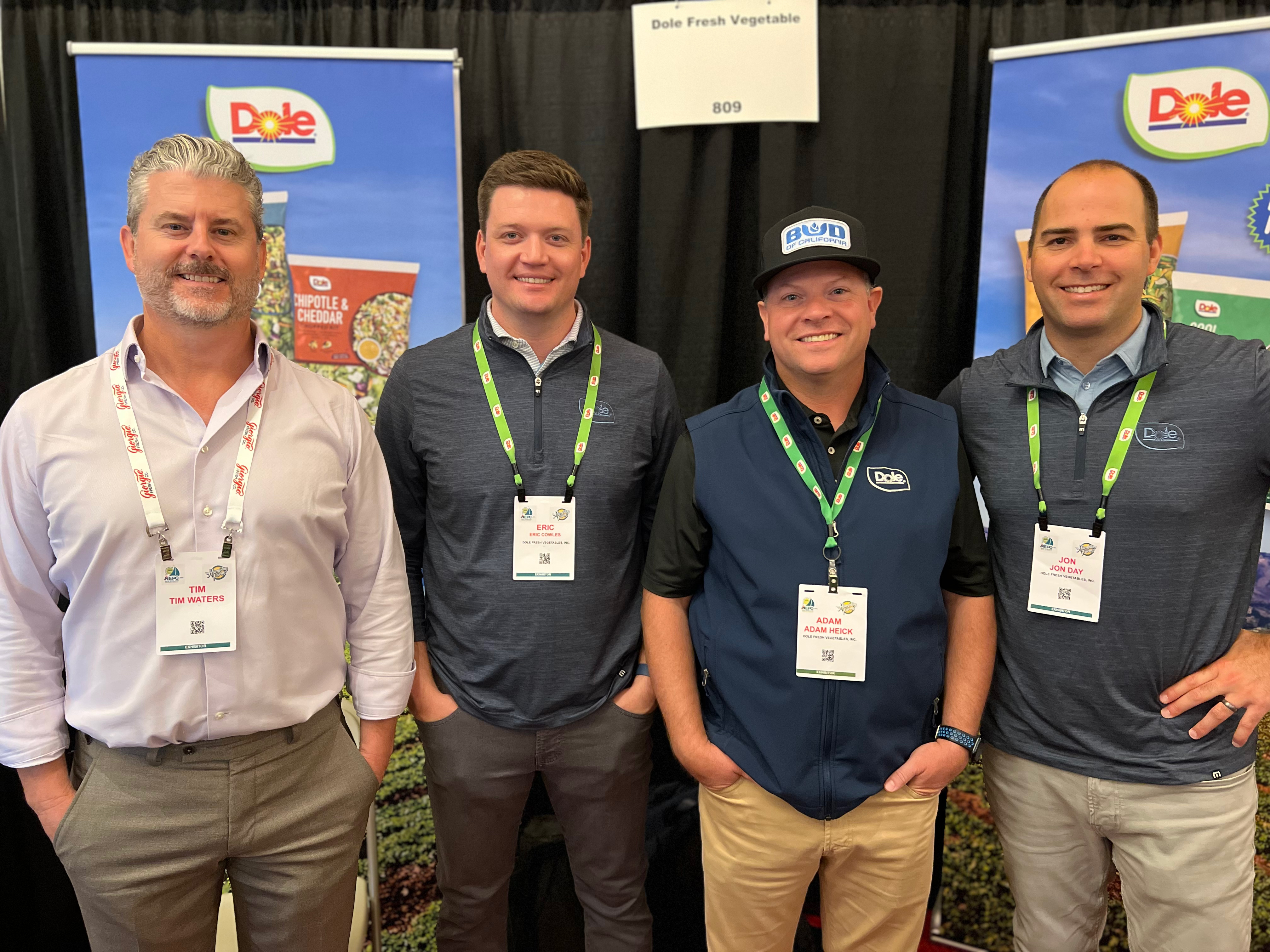 Representing Dole Fresh Vegetables at the NEPC Expo were Tim Waters, Eric Cowles, Adam Heick and Jon Day.