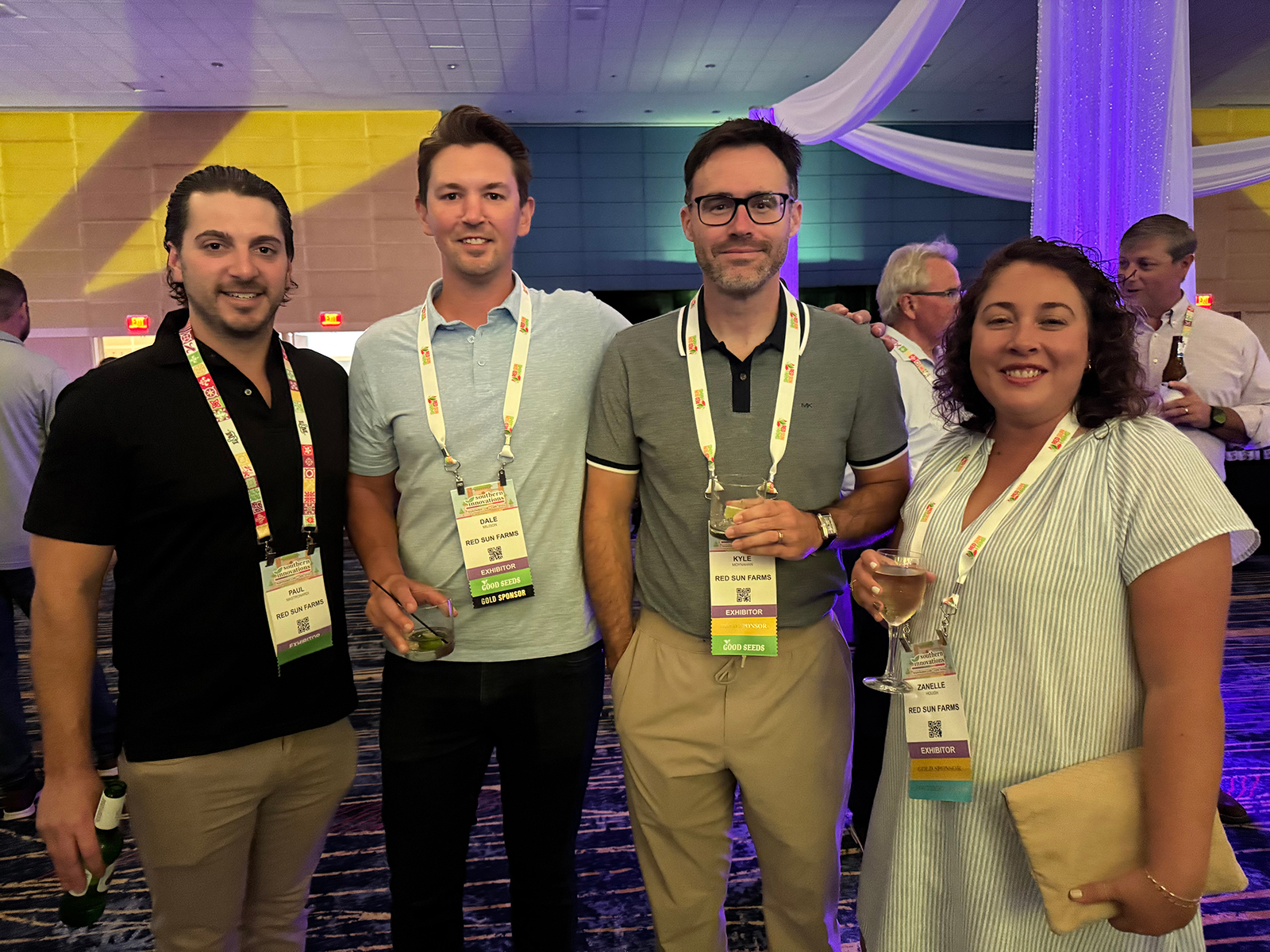 Paul Mastronardi, Dale Milison, Kyle Moynahan and Zanelle Hough of Red Sun Farms.