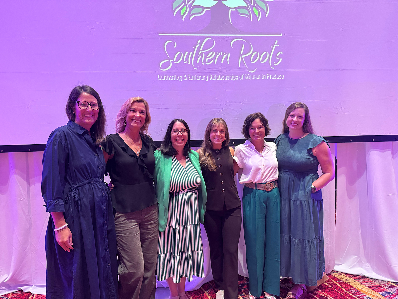 Robin Narron of Nash Produce with Tracy Shaw and Trish James of Healthy Family Project, Mason Goolsby of Shuman Farms and Amanda Keefer and Aimee Smith of Healthy Family Project.