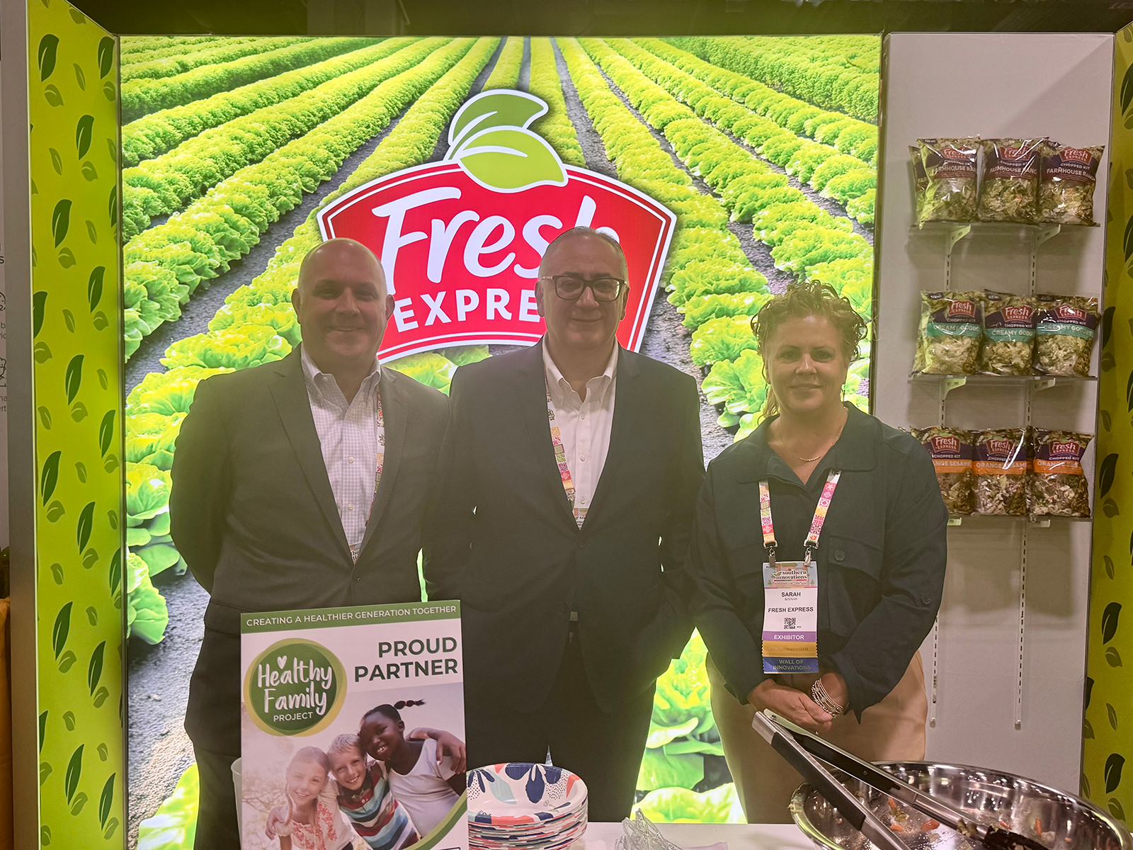 Phil Crafts, John Olivio and Sarah Bodnar of Fresh Express.