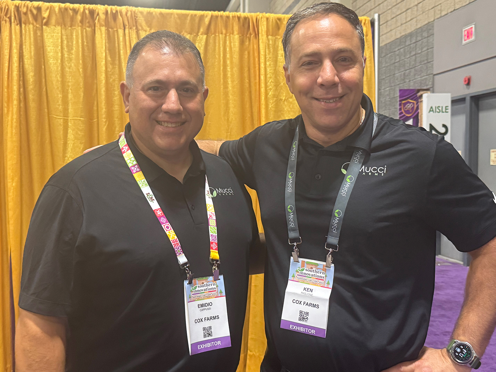 Emidio Cappussi and Ken Paglione of Mucci Farms.