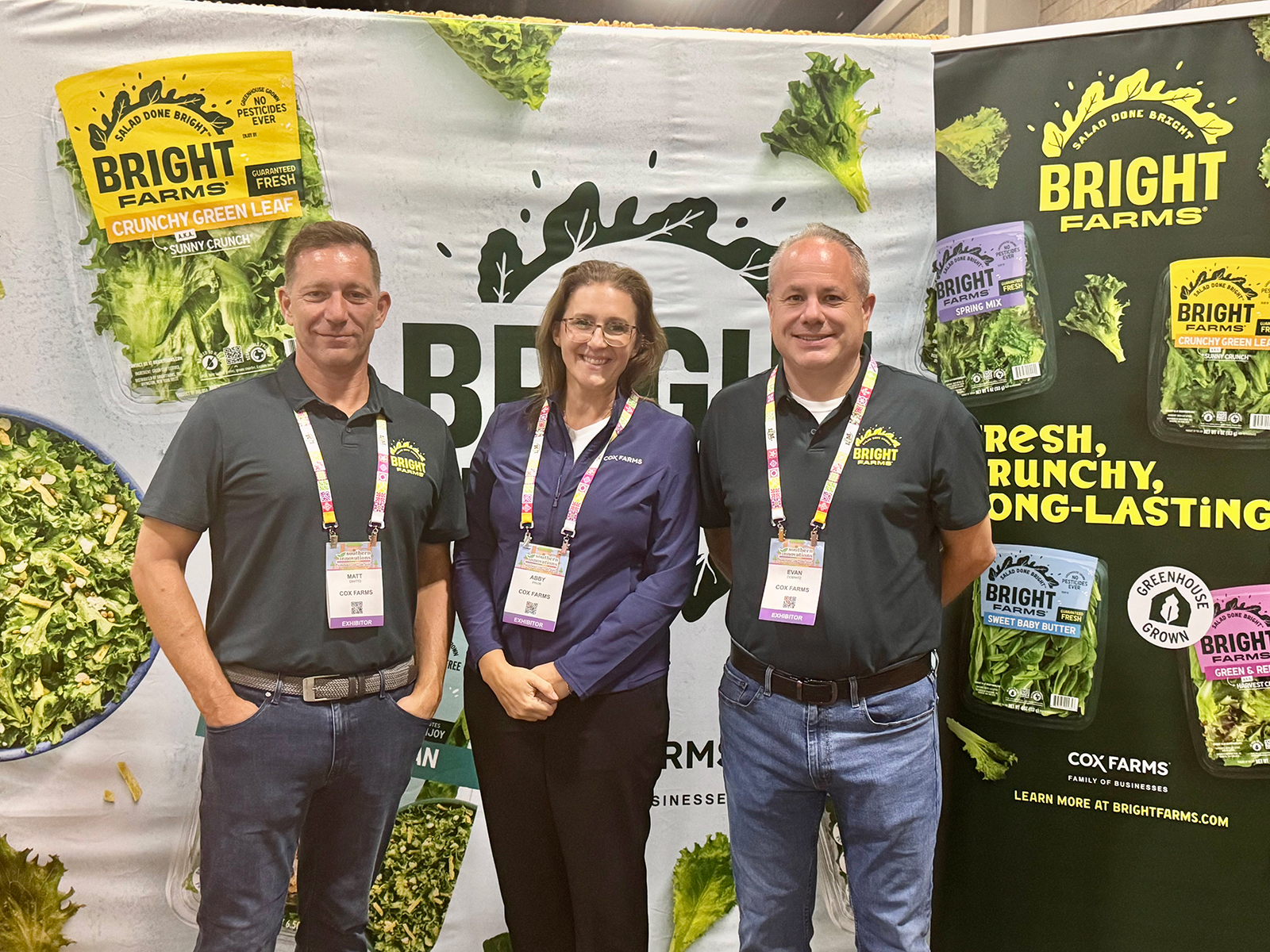Matt Dinitto, Abby Prior and Evan Dobratz of Cox Farms.