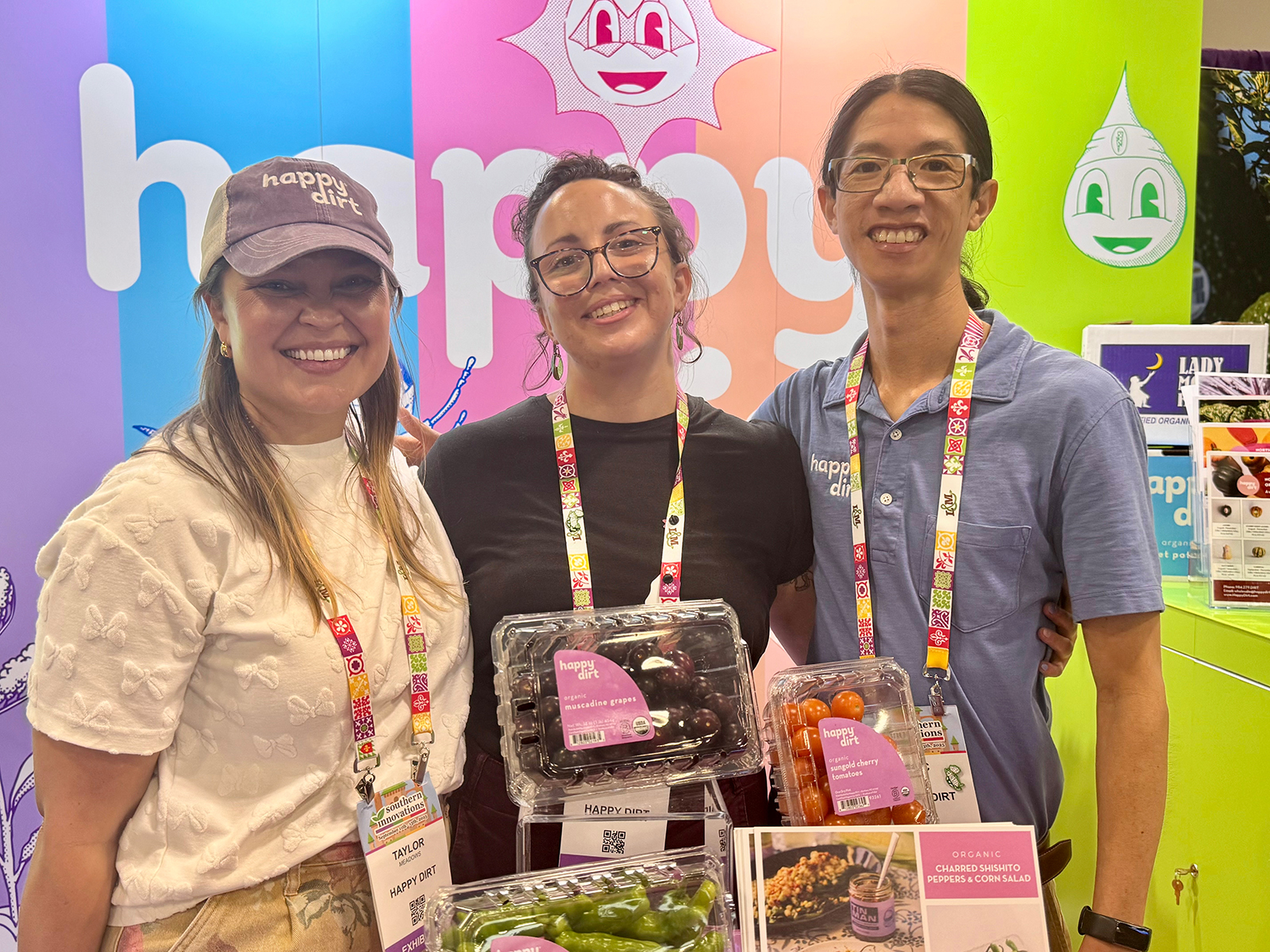 Taylor Meadows, Helen Rosen and Eric Chen of Happy Dirt.