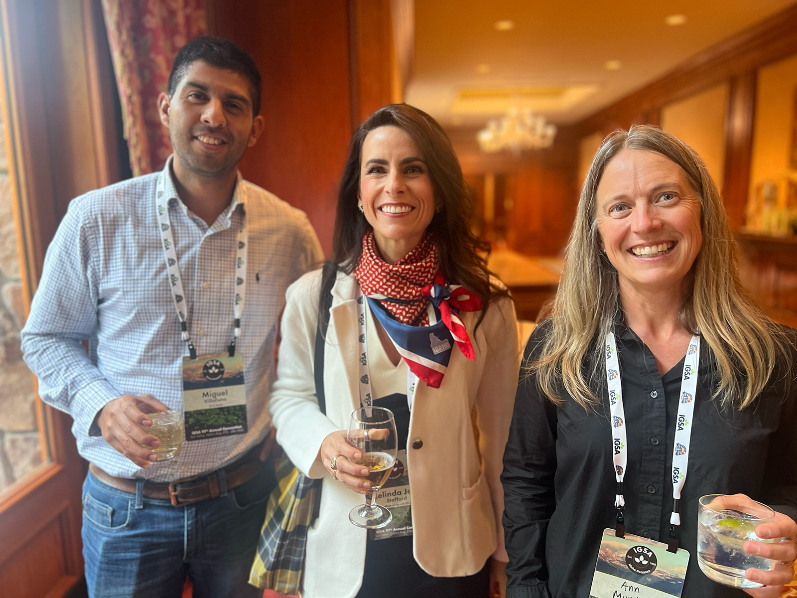 Miguel Villafana of Villafana Farms, Melinda Jean Stafford of University of Idaho and Ann Munden of McCain Foods.
