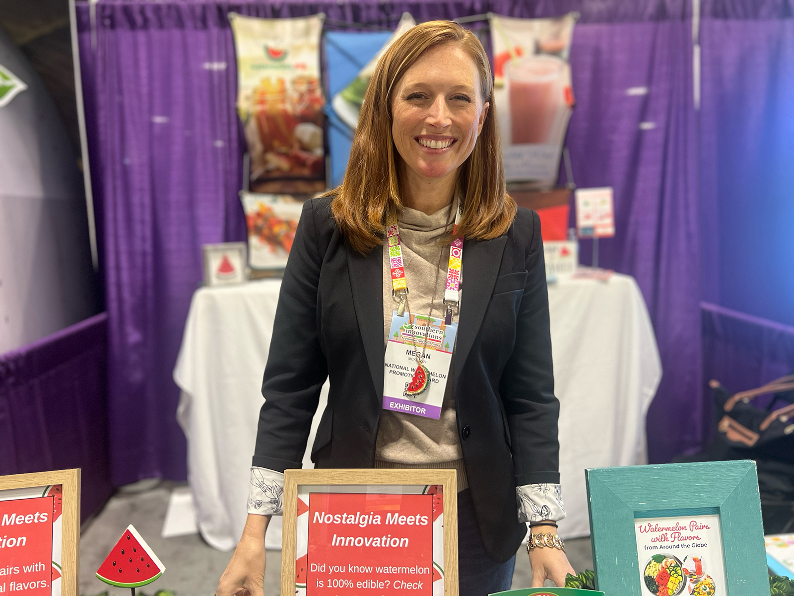 Megan McKenna of the National Watermelon Promotion Board promoted the different ways to use watermelons.