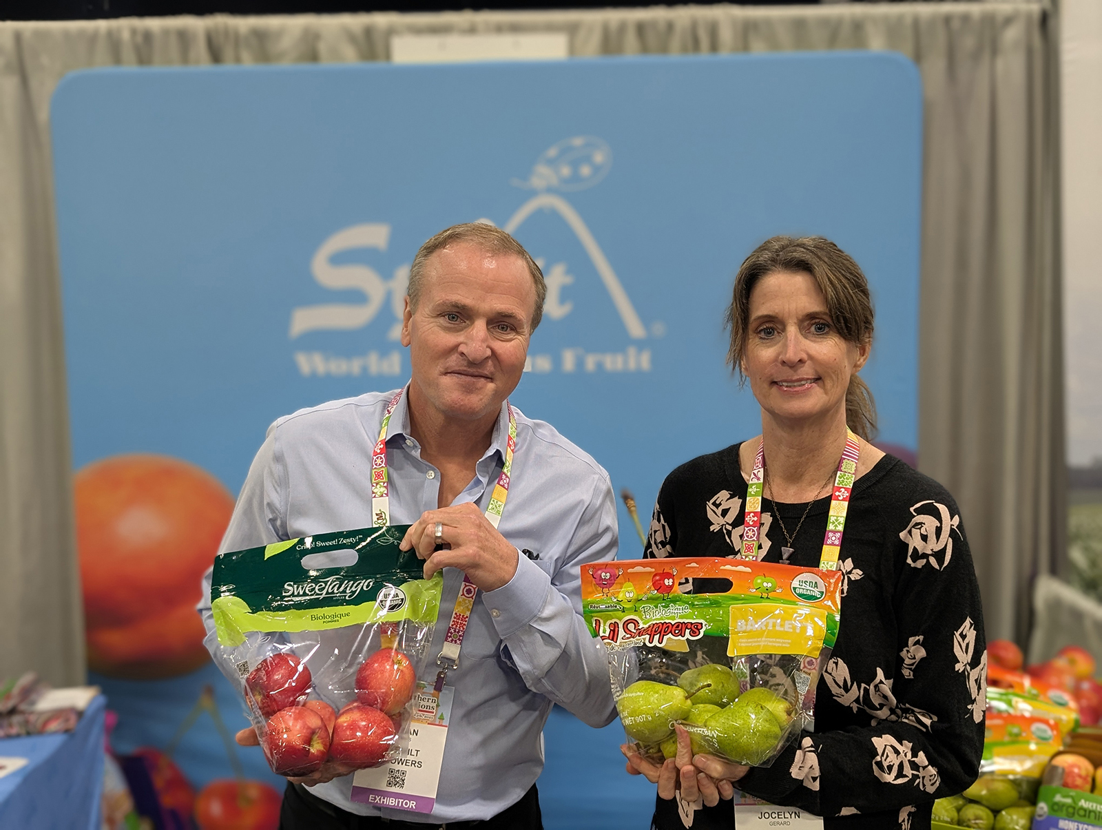 Brian Evans and Jocelyn Gerard of Stemilt Growers.