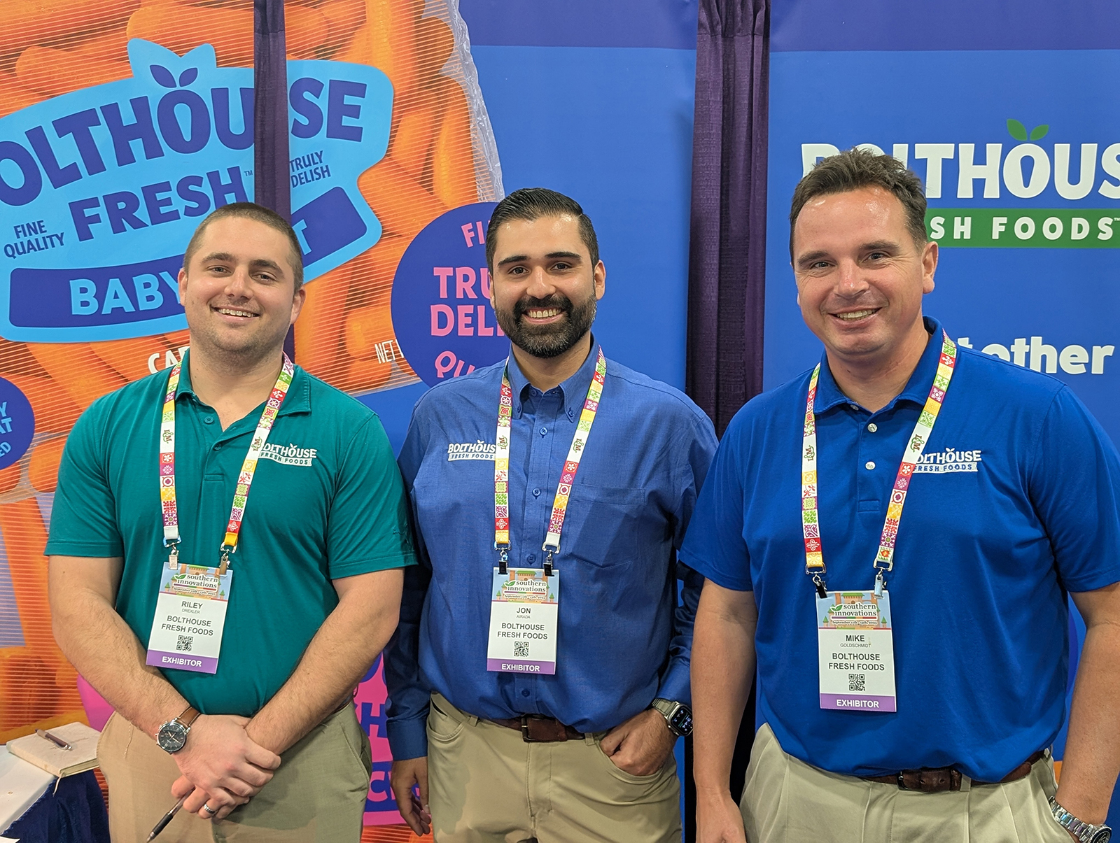 Riley Drexler, Jon Airada and Mike Goldschmidt of Bolthouse Fresh Foods.