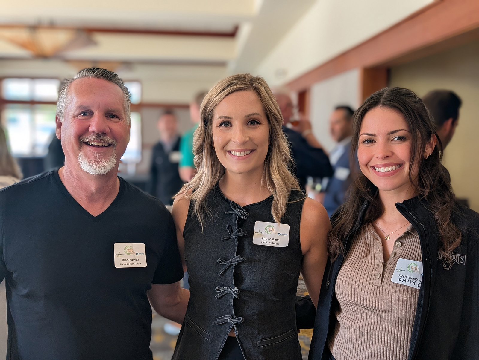 Dino Medica of Metropolitan Market with Aimee Bach and Emily Cox of FirstFruits Farms.