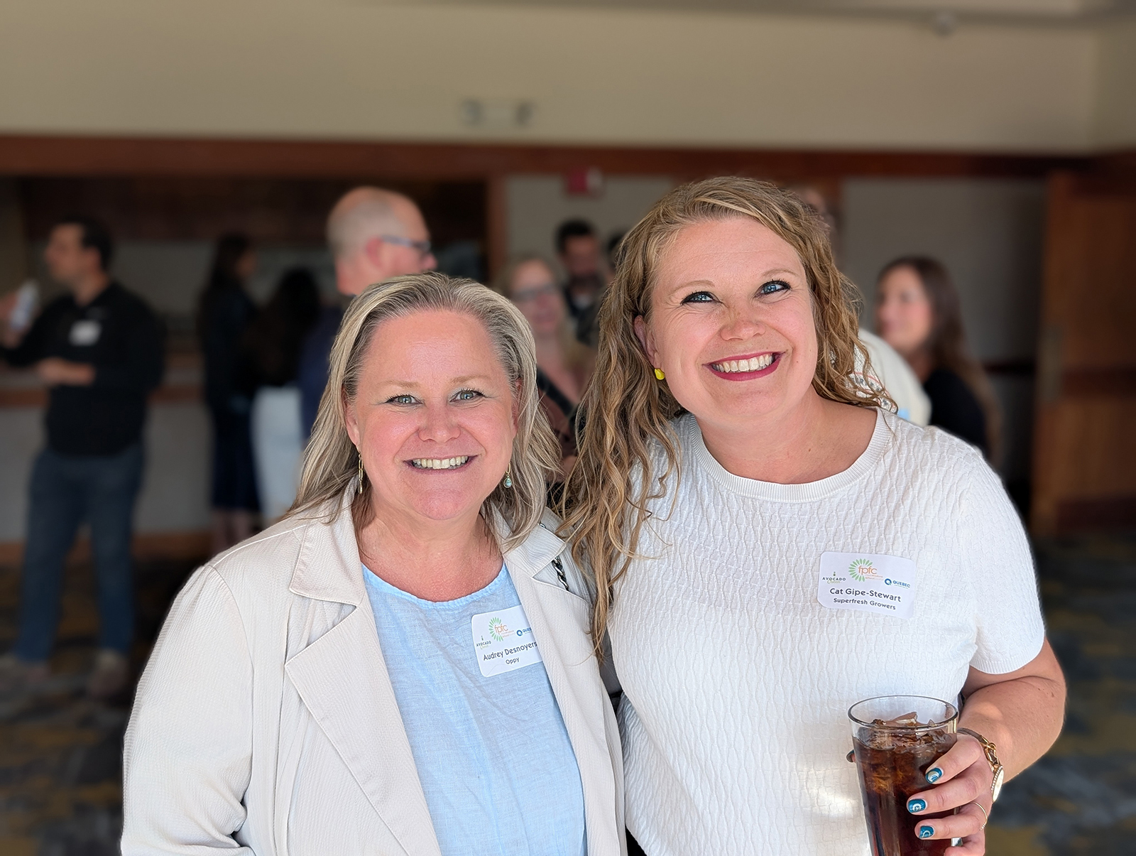 Audrey Desnoyers of Oppy and Cat Gipe-Stewart of Superfresh Growers.