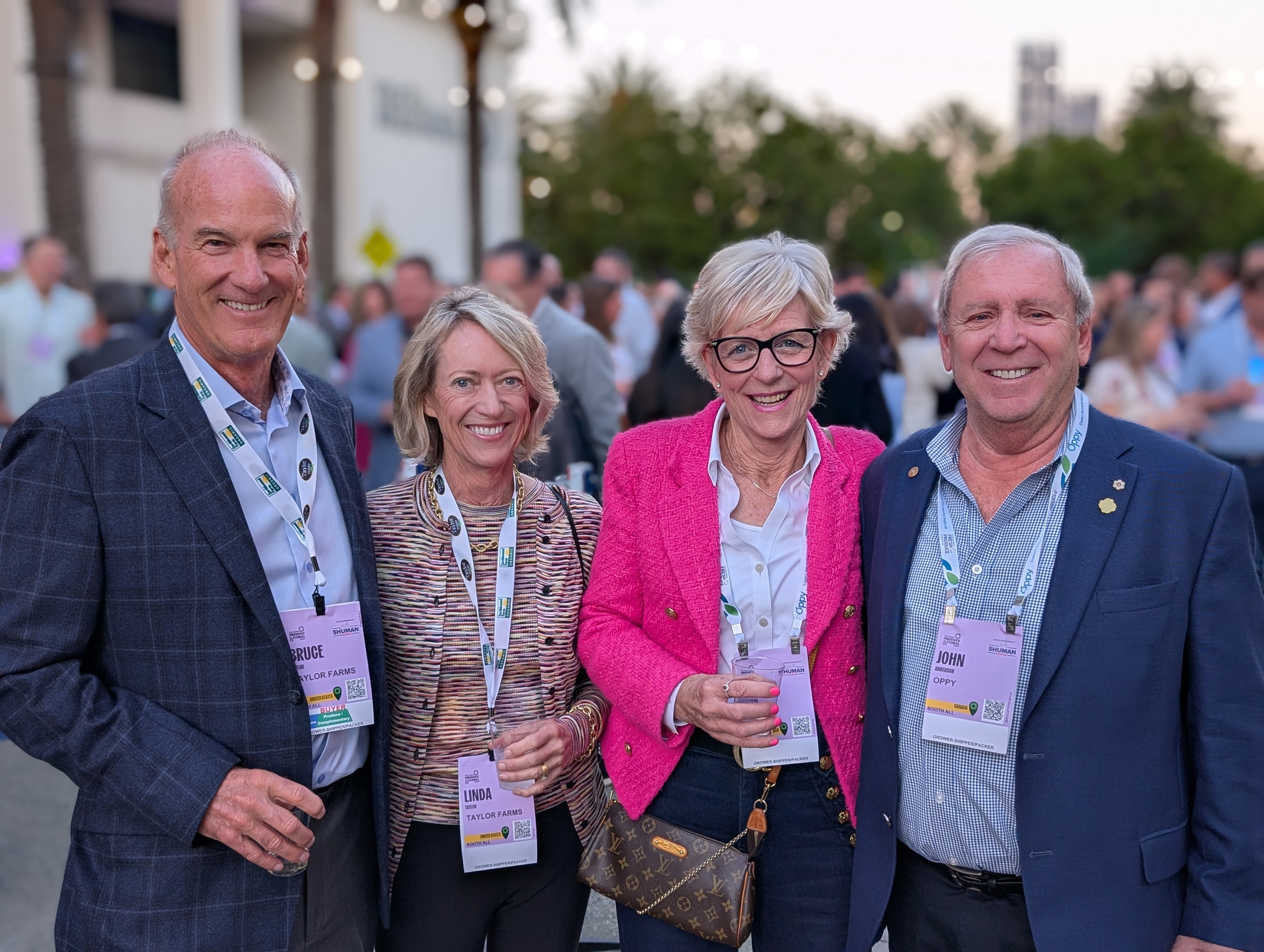 Bruce and Linda Taylor of Taylor Farms with Jo-Anne and John Anderson of Oppy.