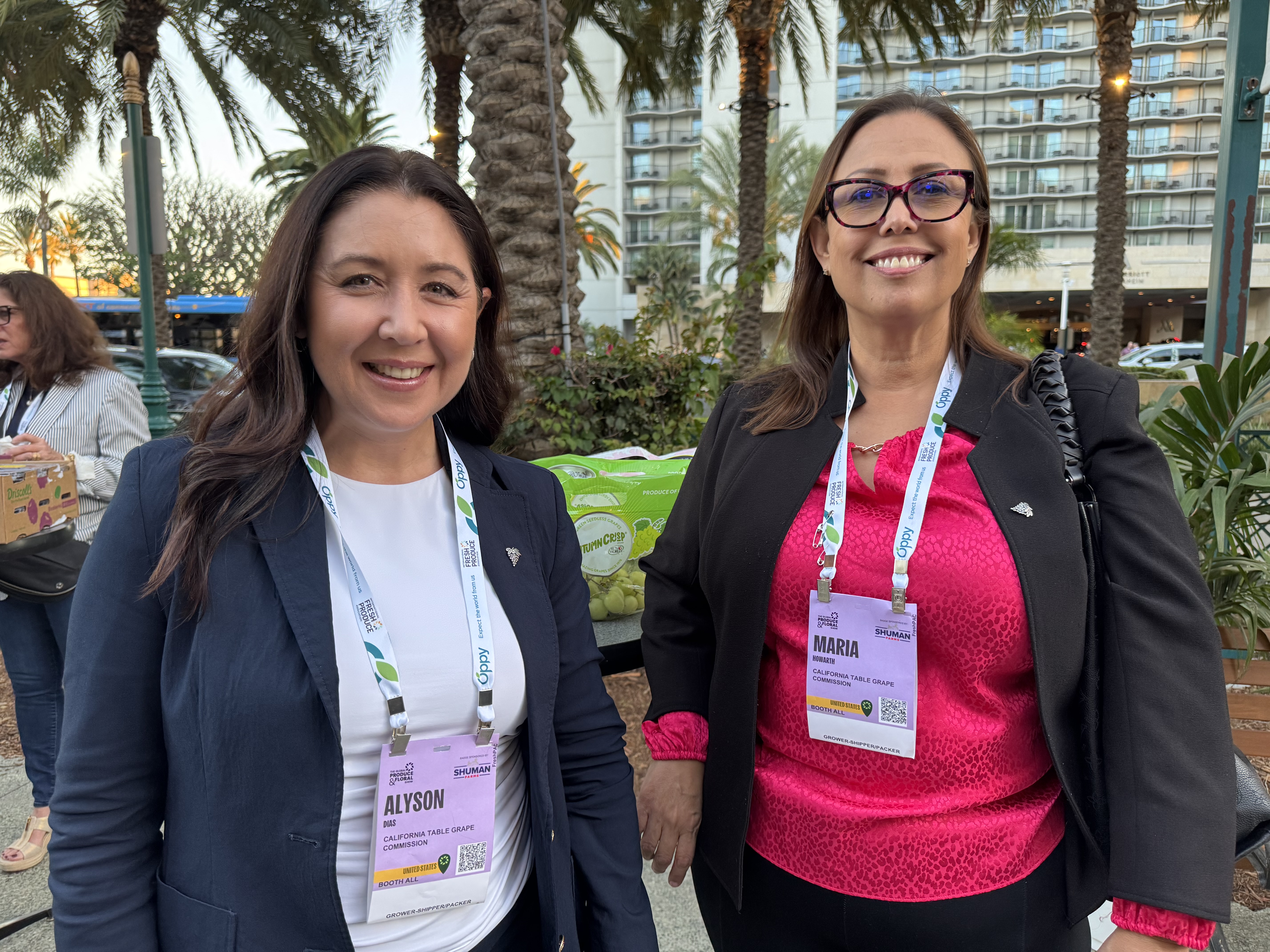 Alyson Dias and Maria Howarth of California Table Grape Commission.