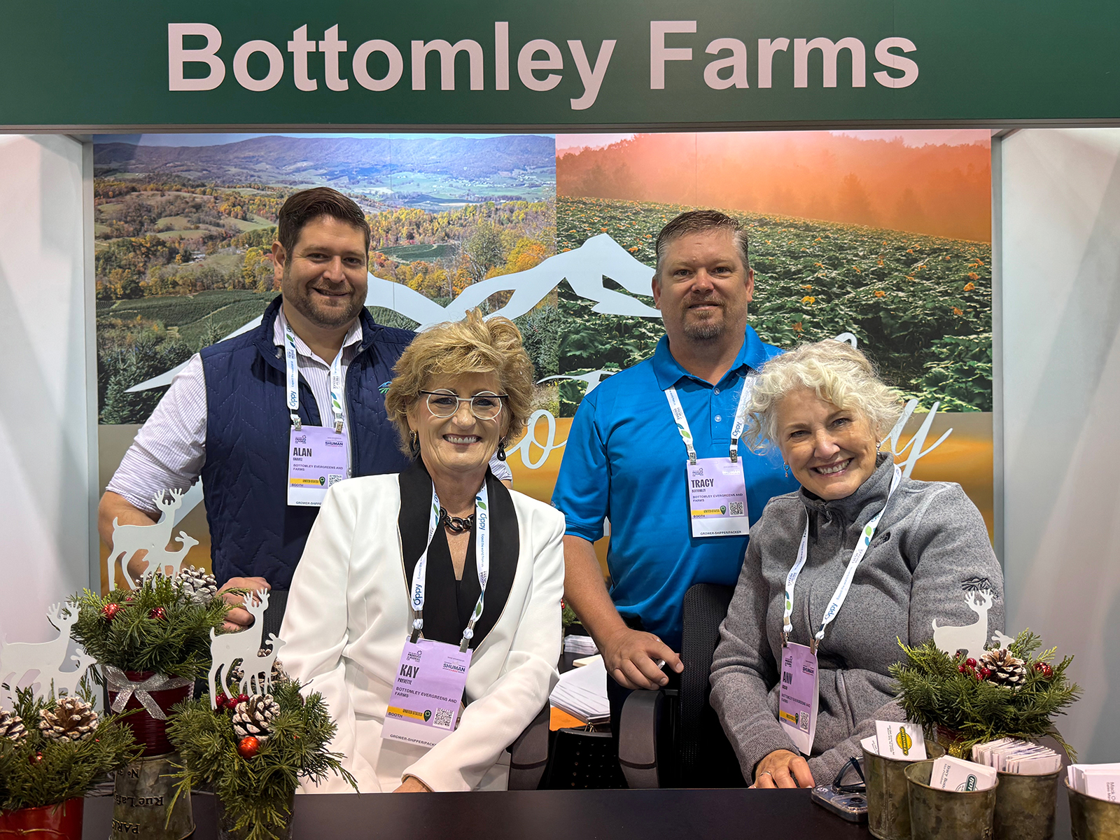 Kay Prevette, Ann Jordan, Alan Chavez and Tracy Bottomley of Bottomley Farms.