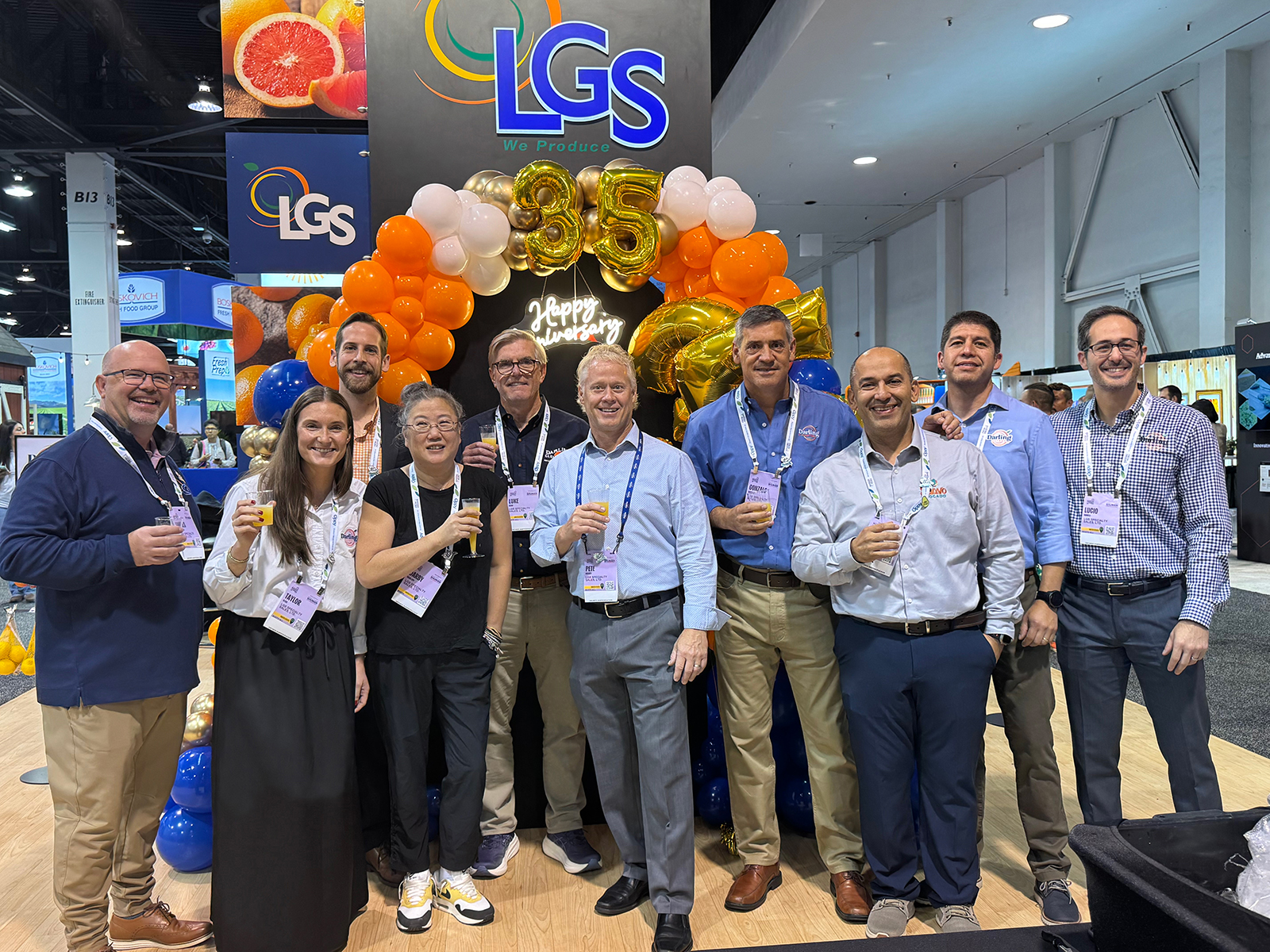 The LGS team celebrating 35 years.