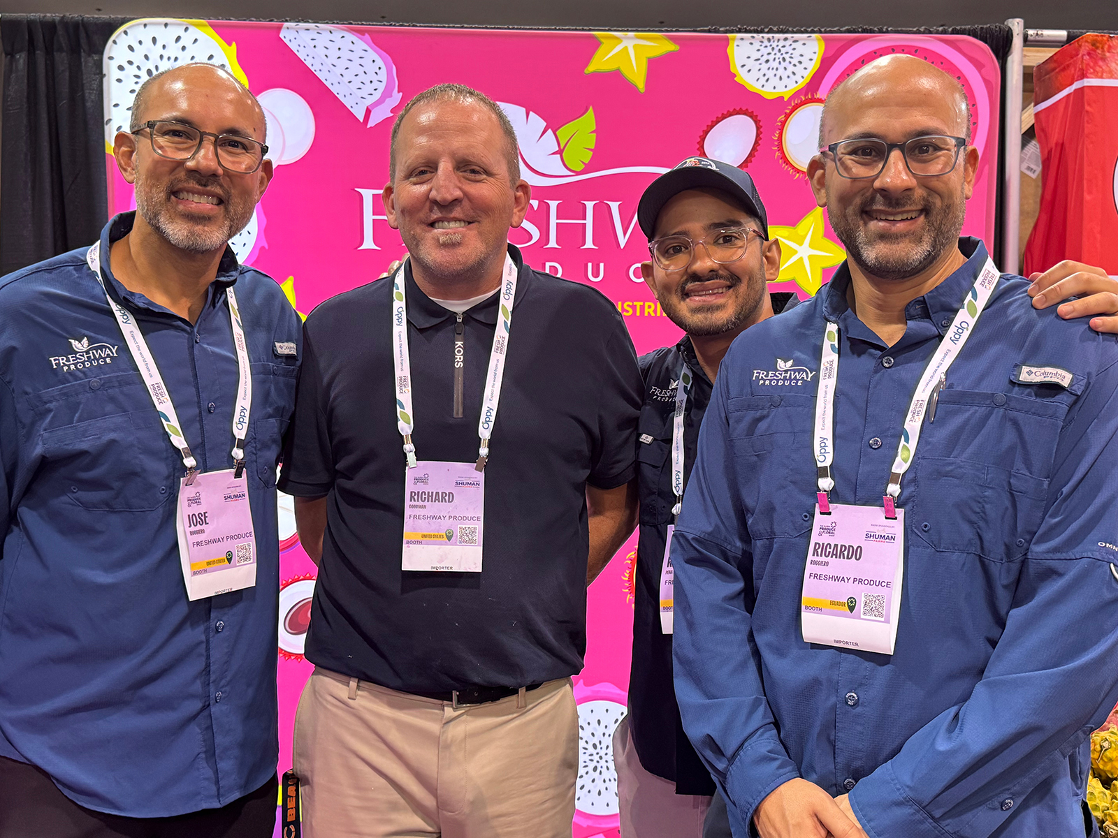 Jose Roggiero, Richard Goodman, Ray Pena and Ricardo Roggiero of Freshway Produce.